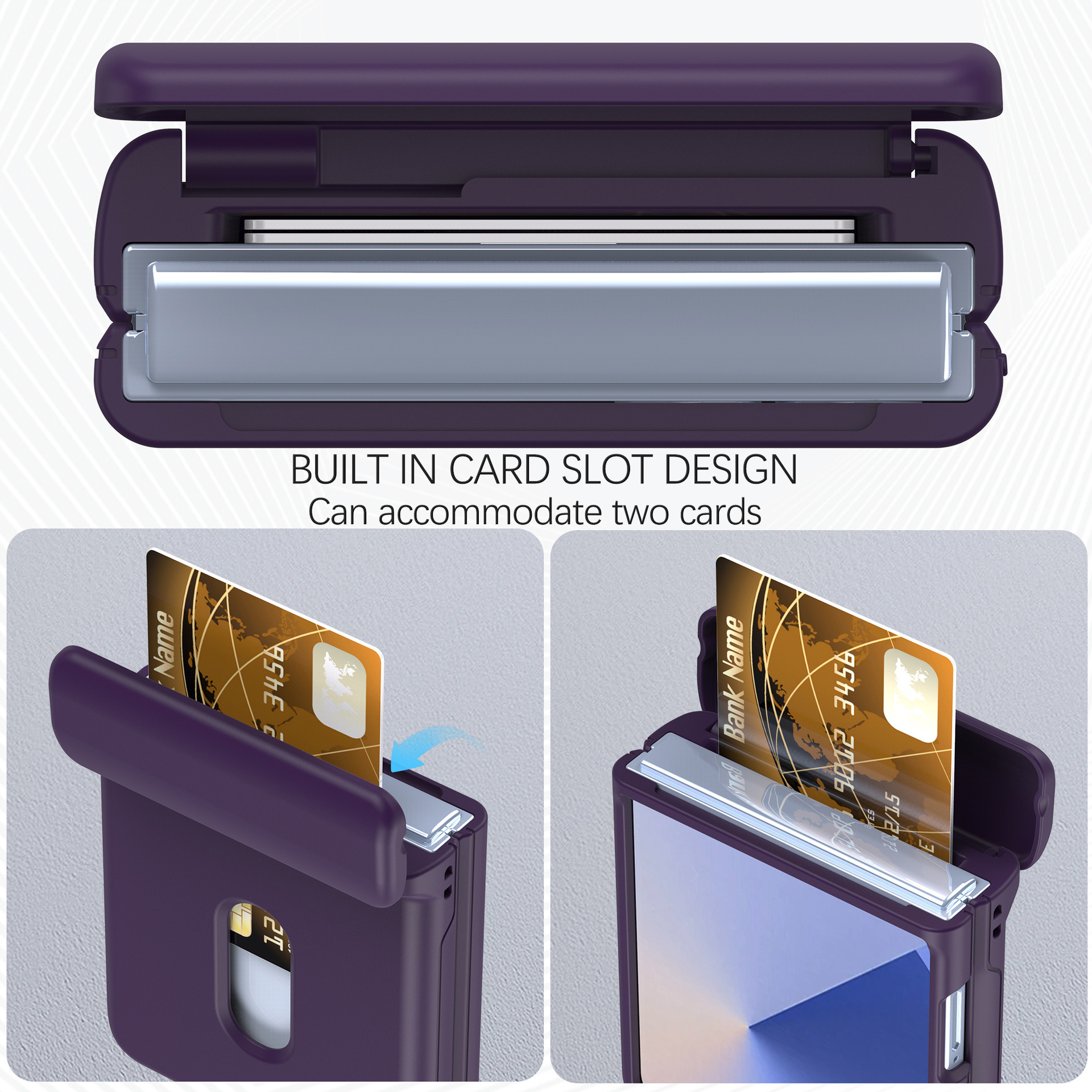 Compatible with Samsung Z Flip 8/7 phone case, SIM card slot, full-coverage spring hinge, Flip 6/5/4 drop-proof protective case.