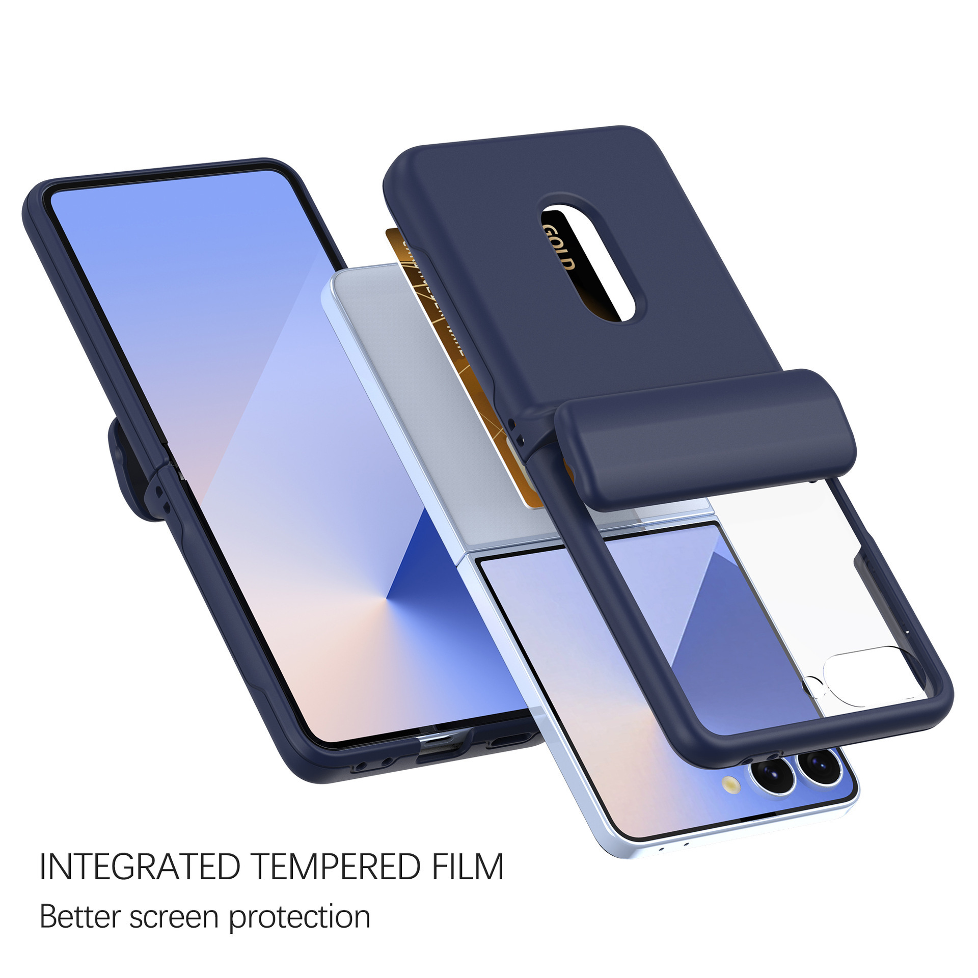 Compatible with Samsung Z Flip 8/7 phone case, SIM card slot, full-coverage spring hinge, Flip 6/5/4 drop-proof protective case.