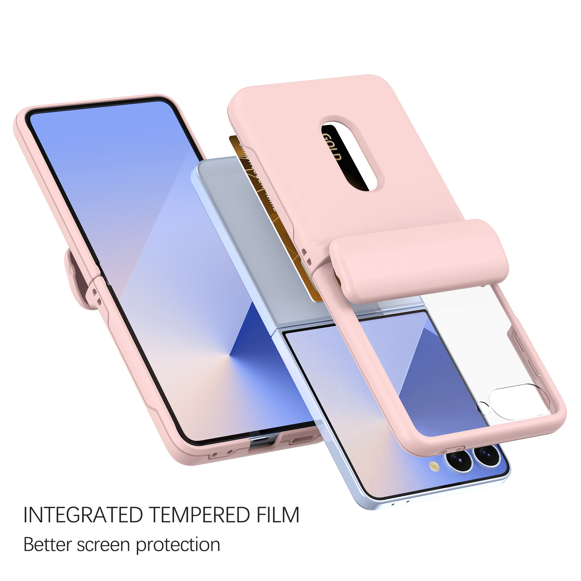 Compatible with Samsung Z Flip 8/7 phone case, SIM card slot, full-coverage spring hinge, Flip 6/5/4 drop-proof protective case.