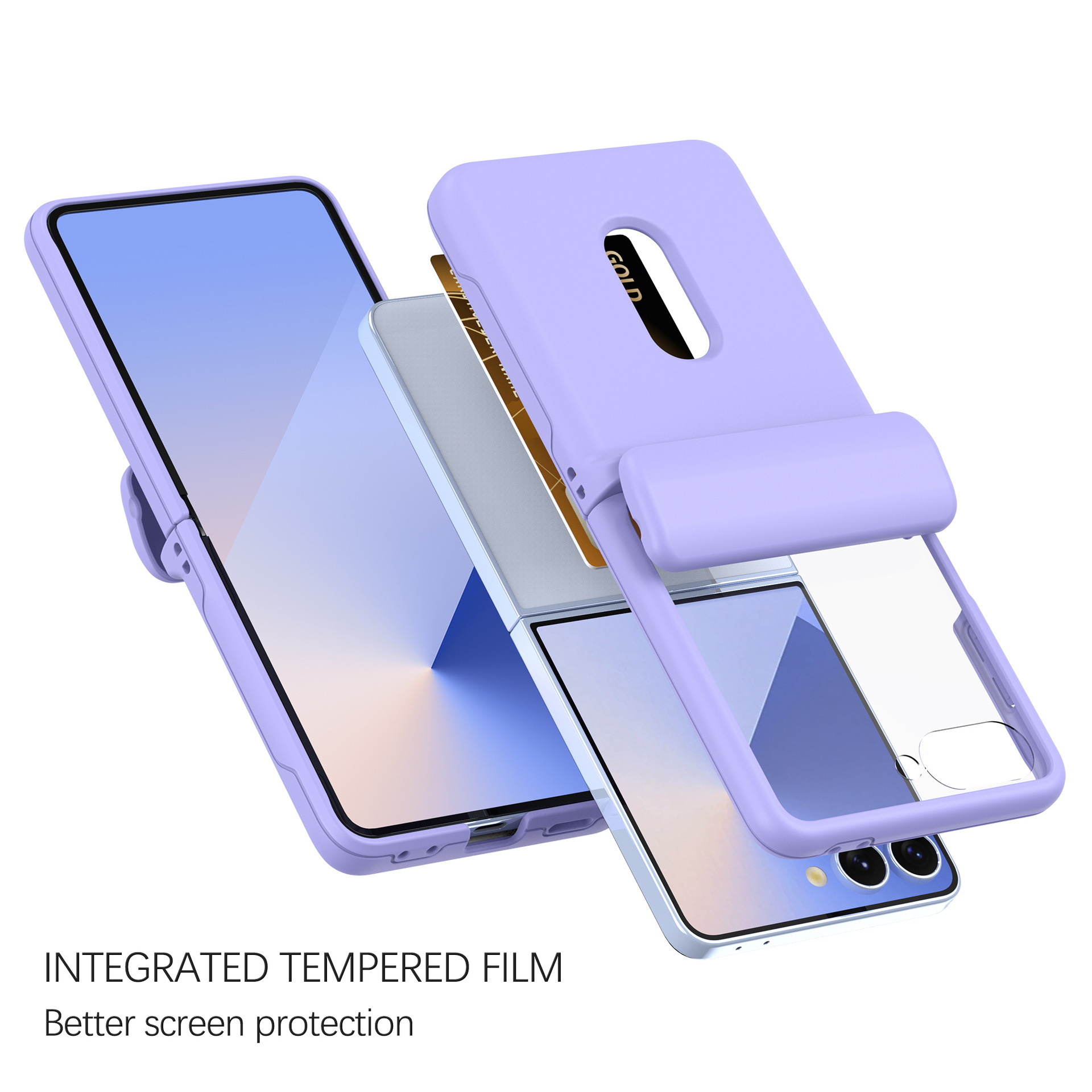 Compatible with Samsung Z Flip 8/7 phone case, SIM card slot, full-coverage spring hinge, Flip 6/5/4 drop-proof protective case.