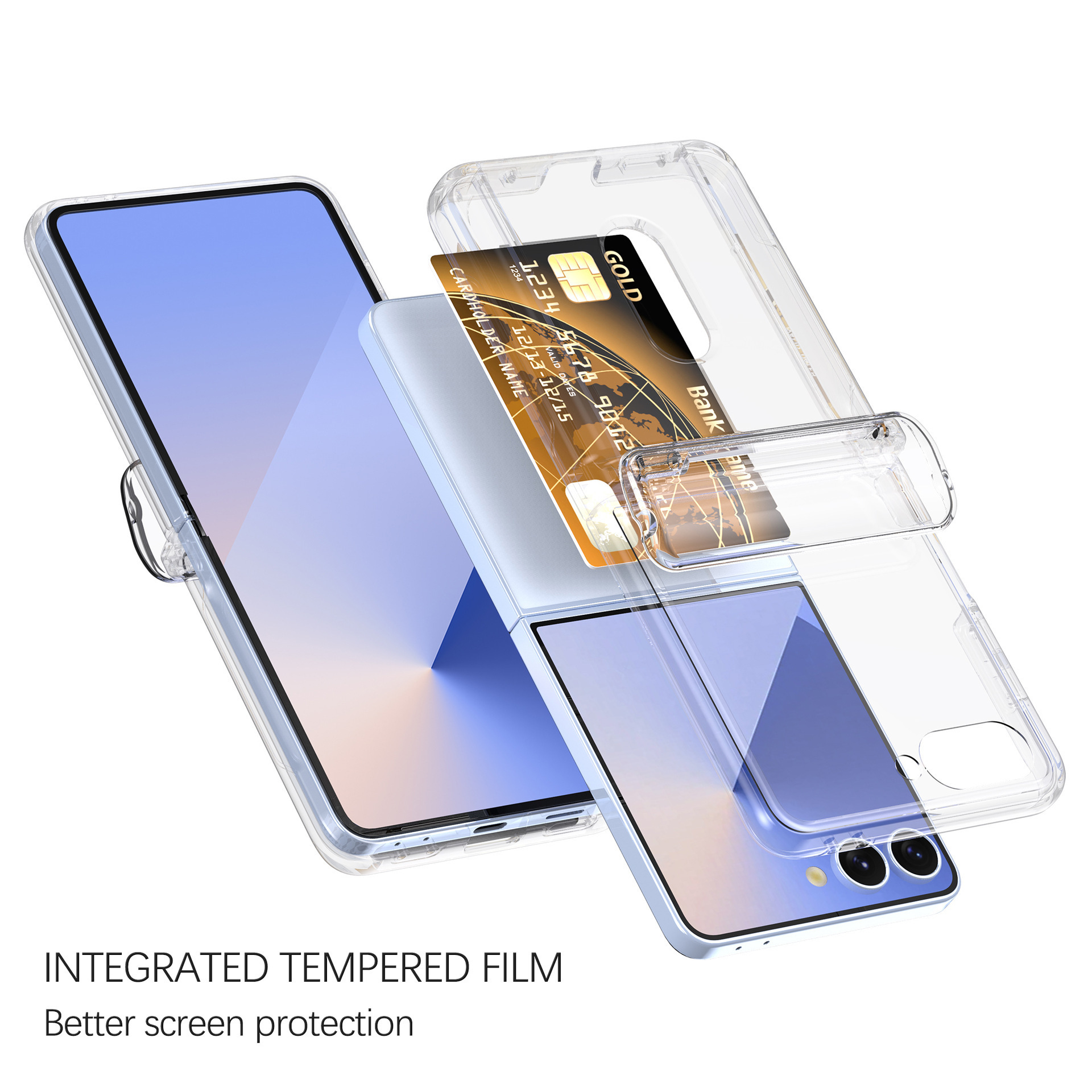 Compatible with Samsung Z Flip 8/7 phone case, SIM card slot, full-coverage spring hinge, Flip 6/5/4 drop-proof protective case.