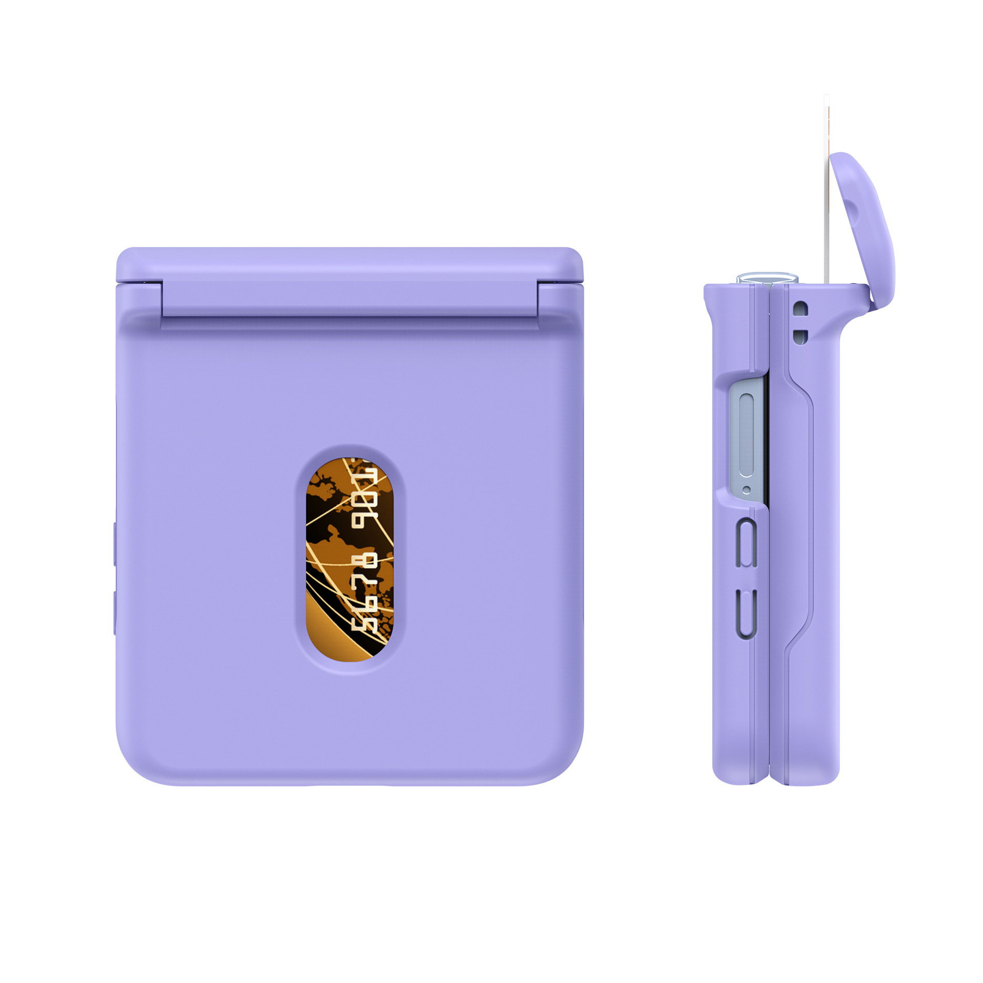 Compatible with Samsung Z Flip 8/7 phone case, SIM card slot, full-coverage spring hinge, Flip 6/5/4 drop-proof protective case.
