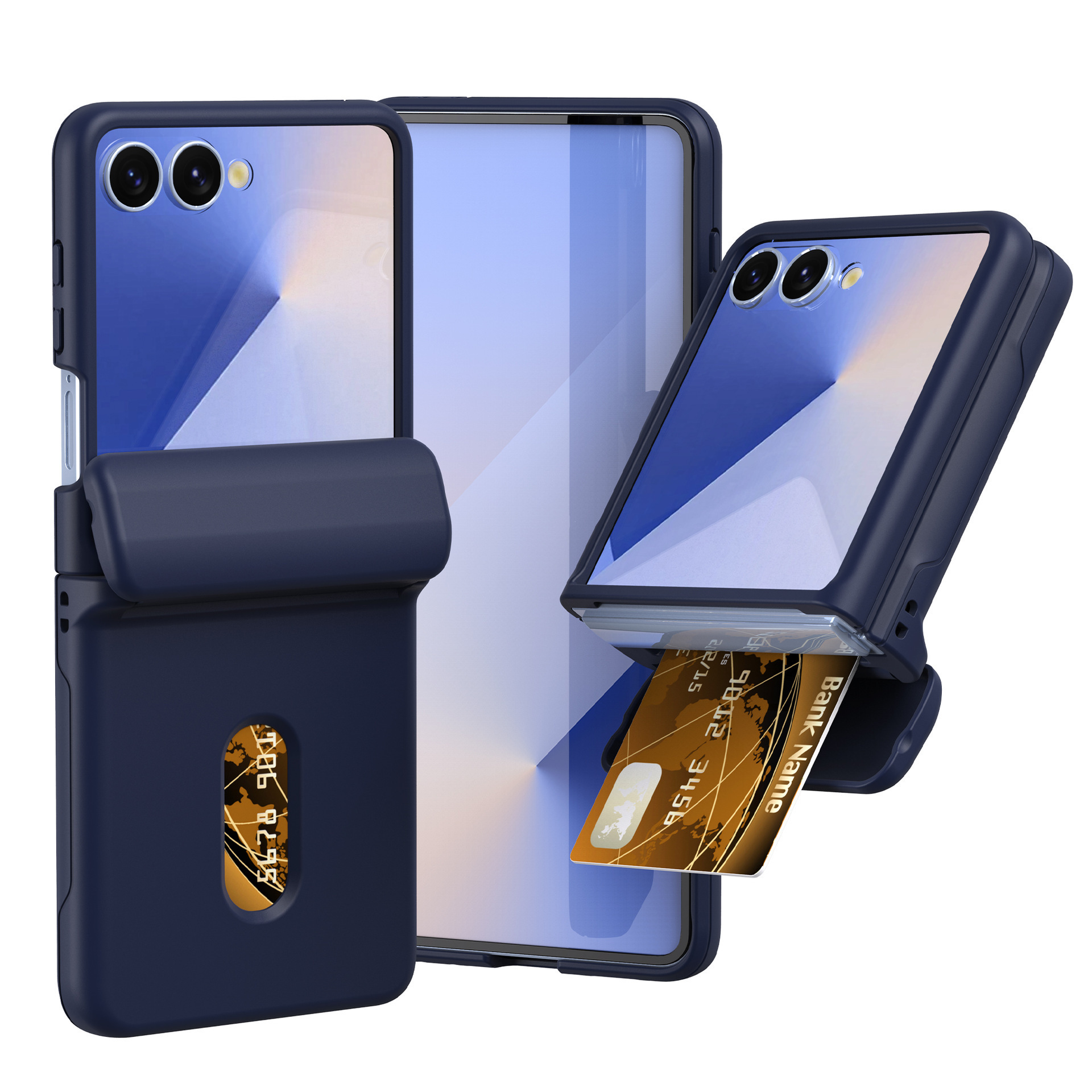 Compatible with Samsung Z Flip 8/7 phone case, SIM card slot, full-coverage spring hinge, Flip 6/5/4 drop-proof protective case.