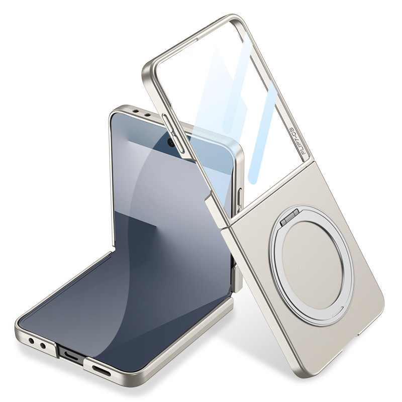 Compatible with Samsung Z Flip 8/7 phone case, magnetic 360° rotating stand, ultra-thin folding screen protector.