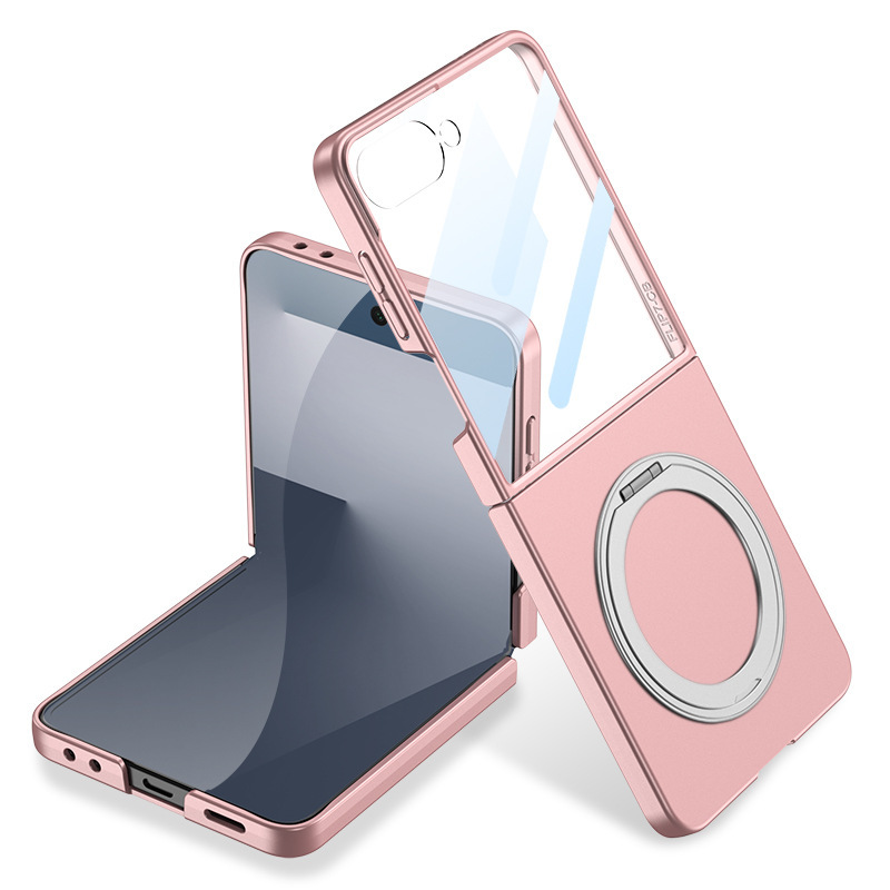 Compatible with Samsung Z Flip 8/7 phone case, magnetic 360° rotating stand, ultra-thin folding screen protector.