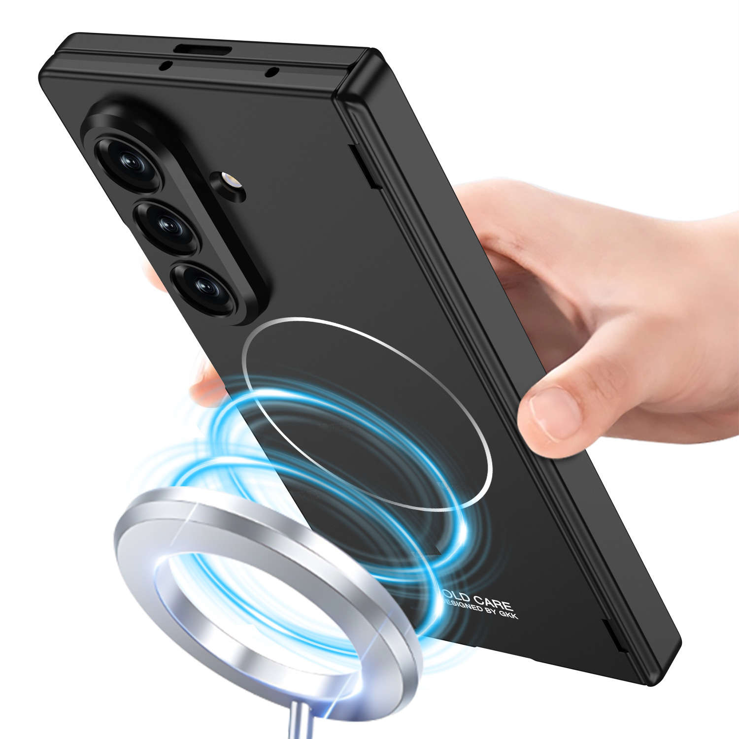 Compatible with Samsung Z Fold8U/7 phone case, featuring built-in magnetic charging and magnetic hinge, full-coverage drop-proof protective case.