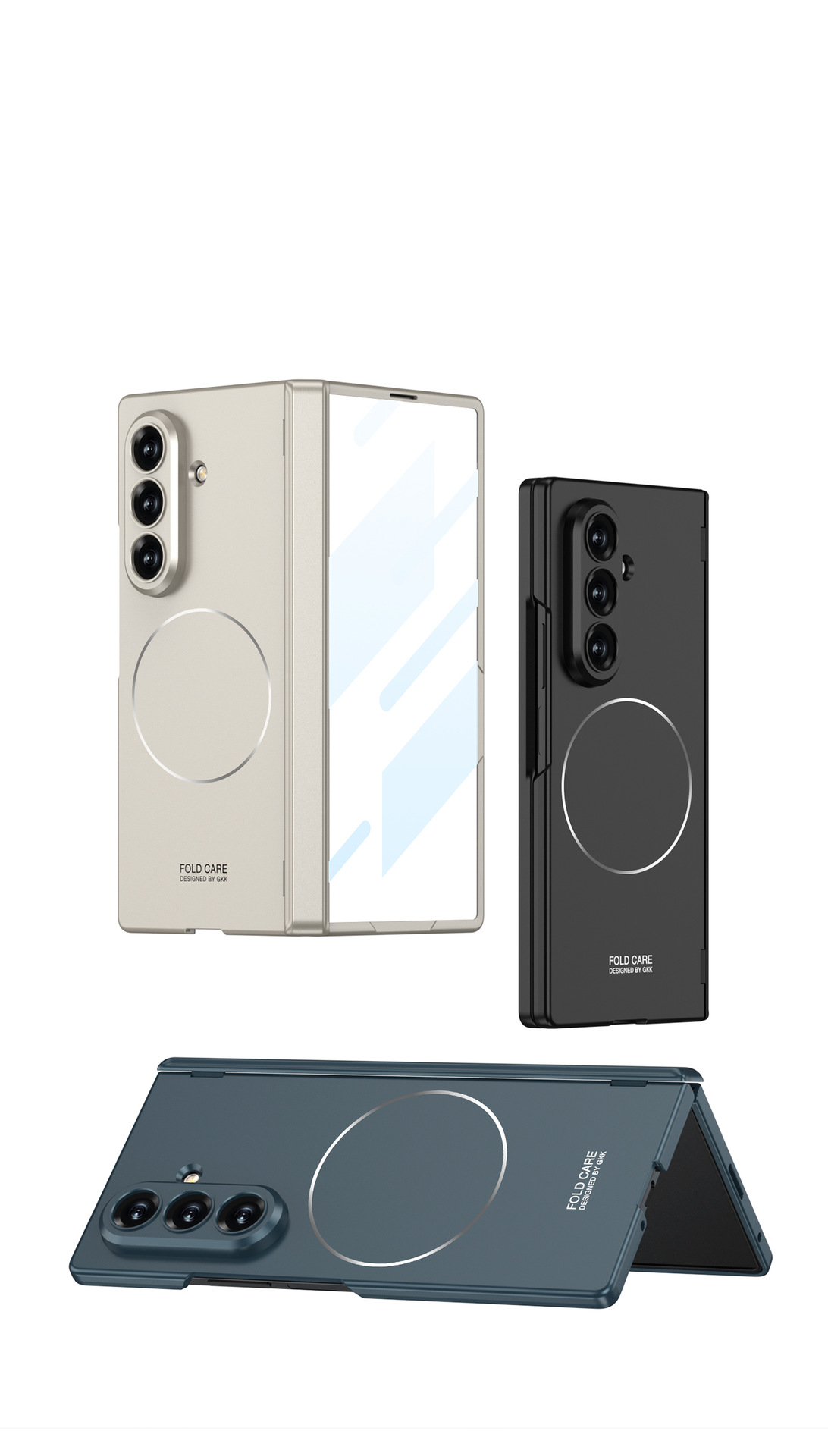 Compatible with Samsung Z Fold8U/7 phone case, featuring built-in magnetic charging and magnetic hinge, full-coverage drop-proof protective case.