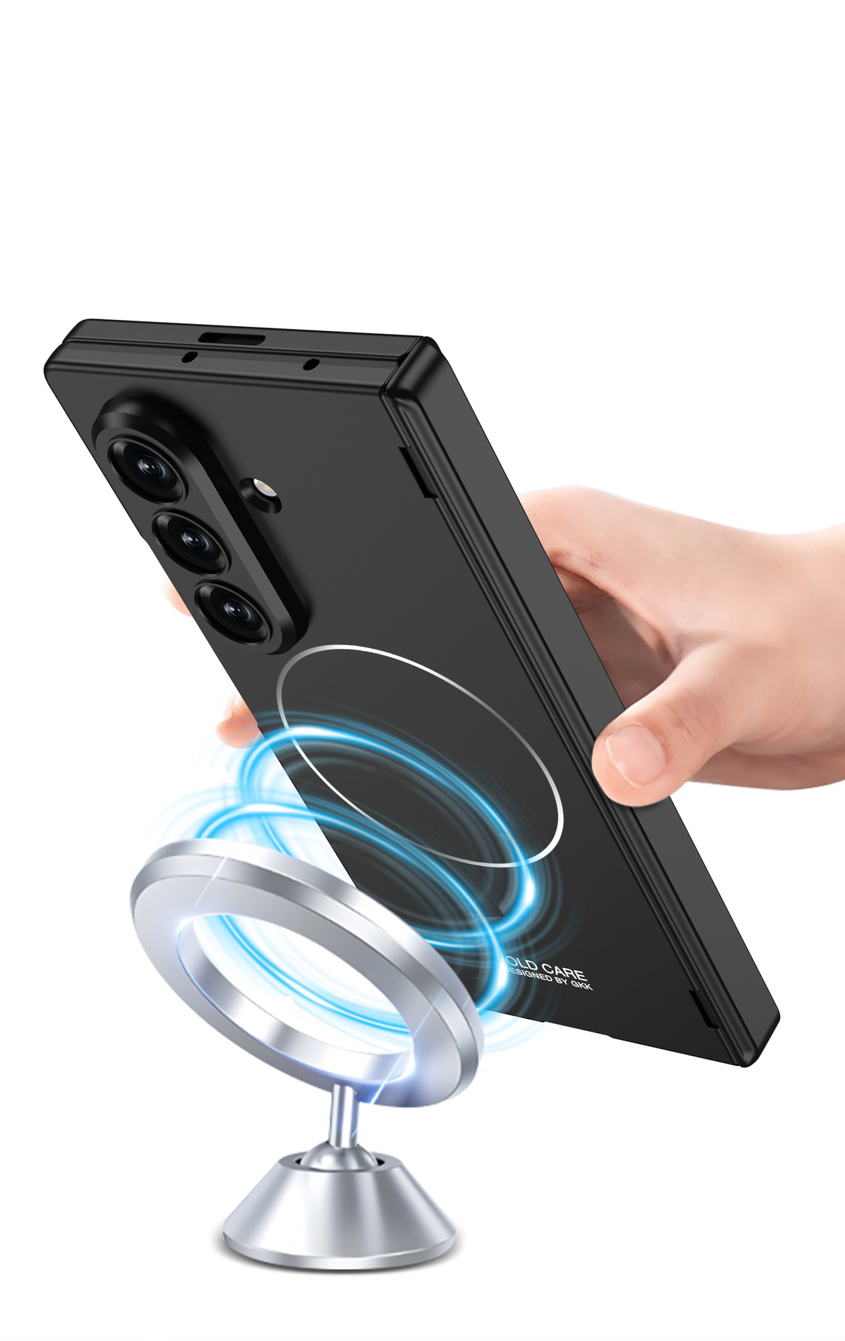 Compatible with Samsung Z Fold8U/7 phone case, featuring built-in magnetic charging and magnetic hinge, full-coverage drop-proof protective case.