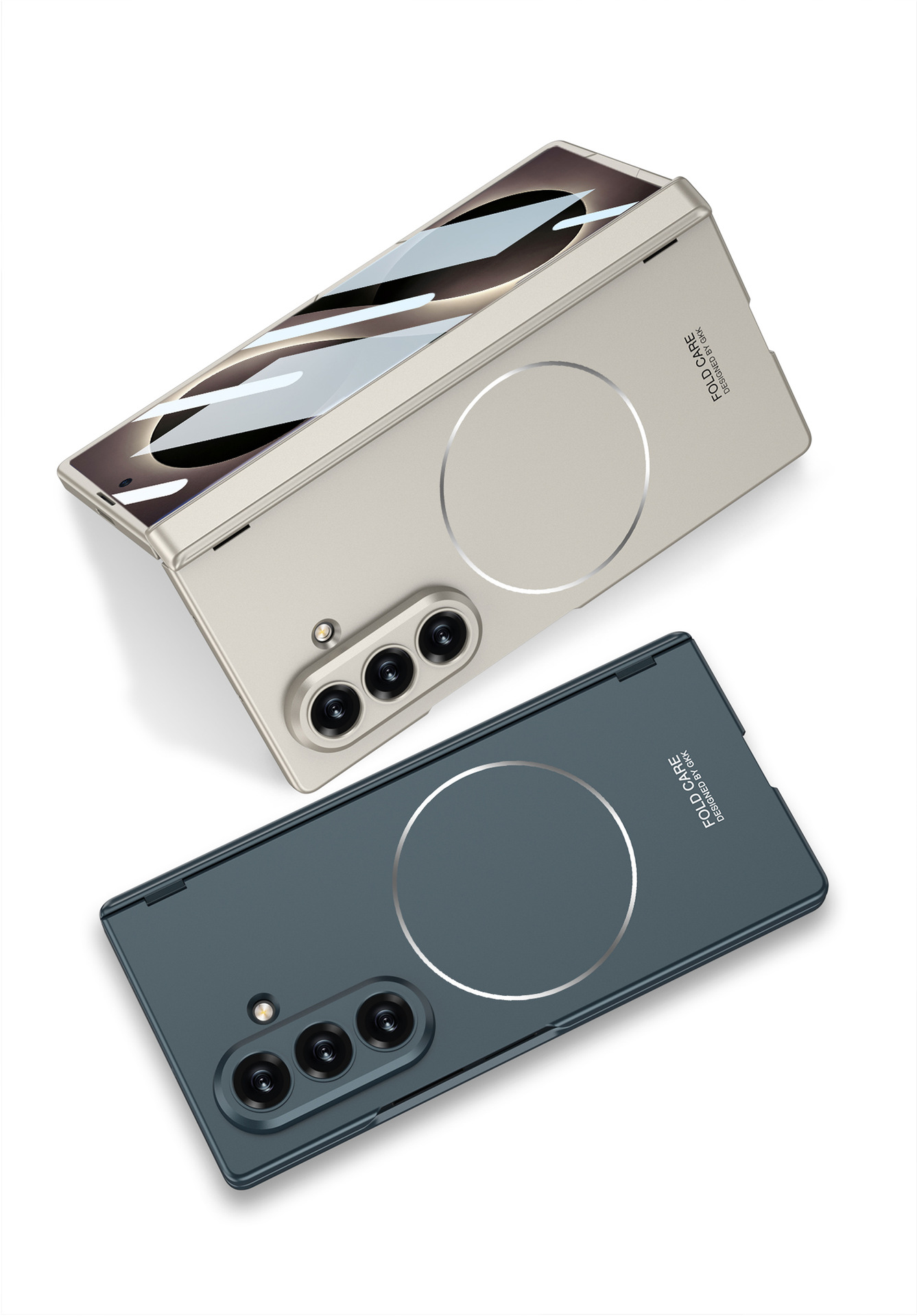 Compatible with Samsung Z Fold8U/7 phone case, featuring built-in magnetic charging and magnetic hinge, full-coverage drop-proof protective case.