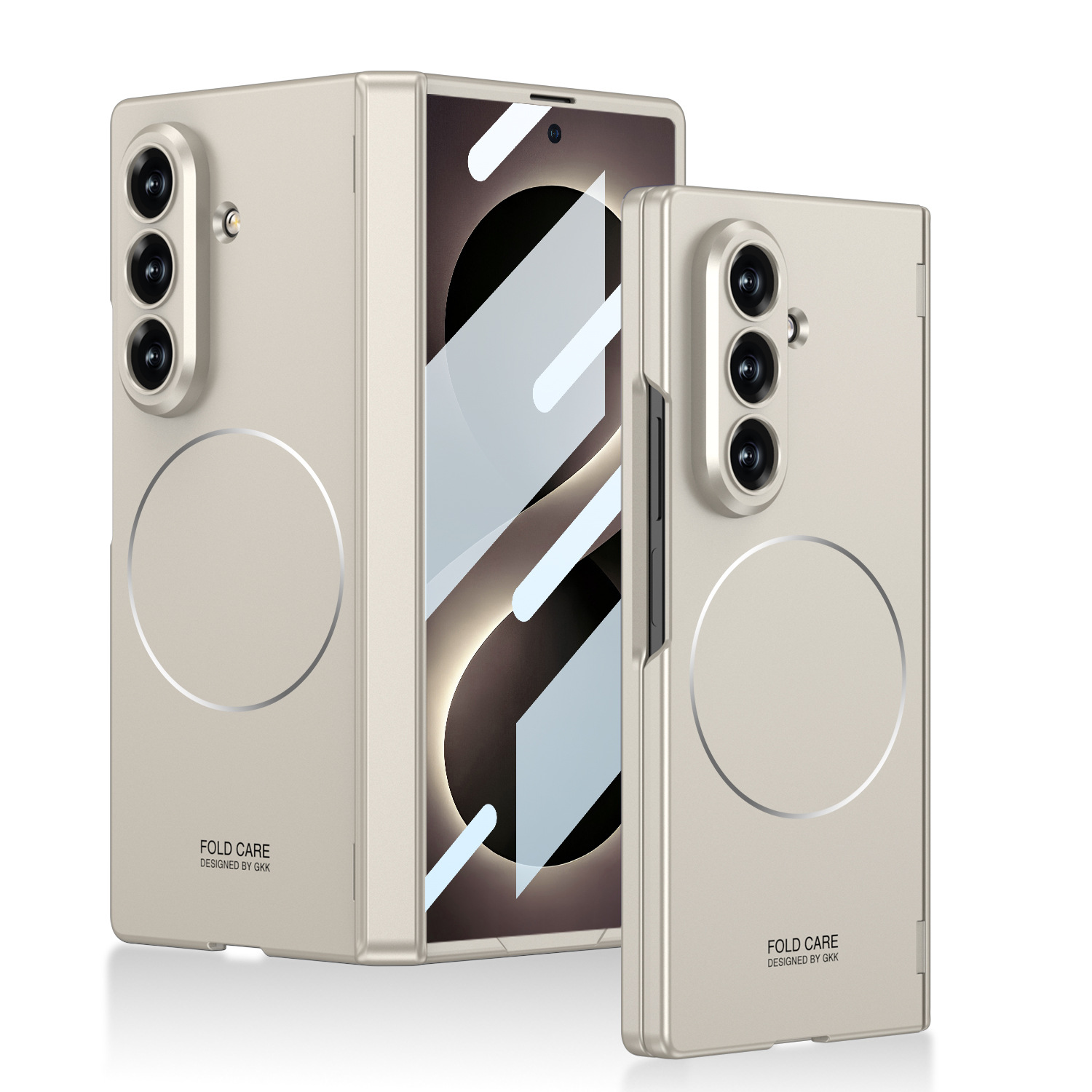 Compatible with Samsung Z Fold8U/7 phone case, featuring built-in magnetic charging and magnetic hinge, full-coverage drop-proof protective case.