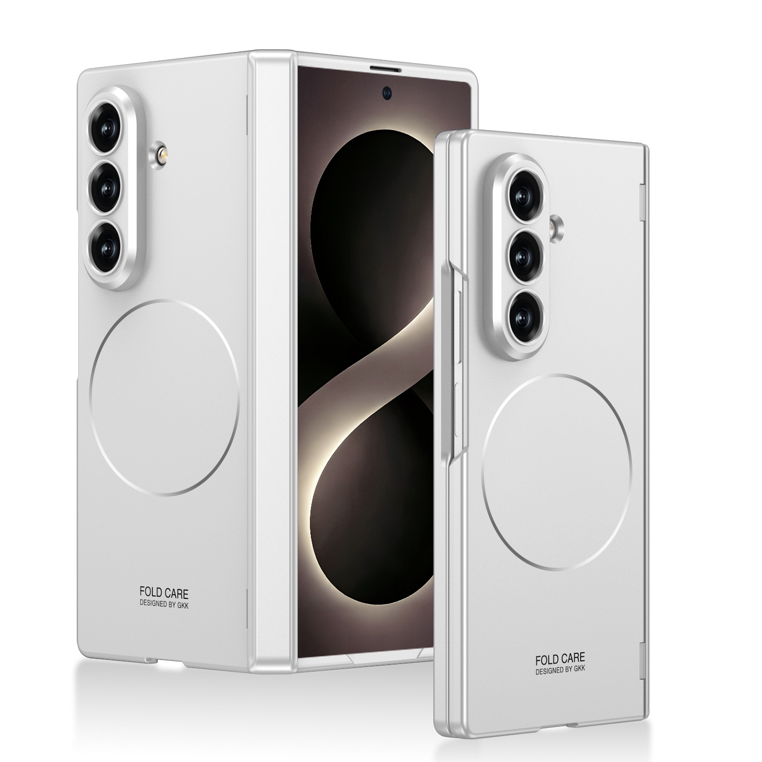Compatible with Samsung Z Fold8U/7 phone case, featuring built-in magnetic charging and magnetic hinge, full-coverage drop-proof protective case.