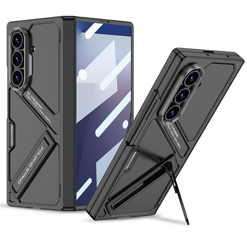 Compatible with Samsung ZFold8 Ultra phone case, Fold7 magnetic hinge stand case, full-coverage protective case