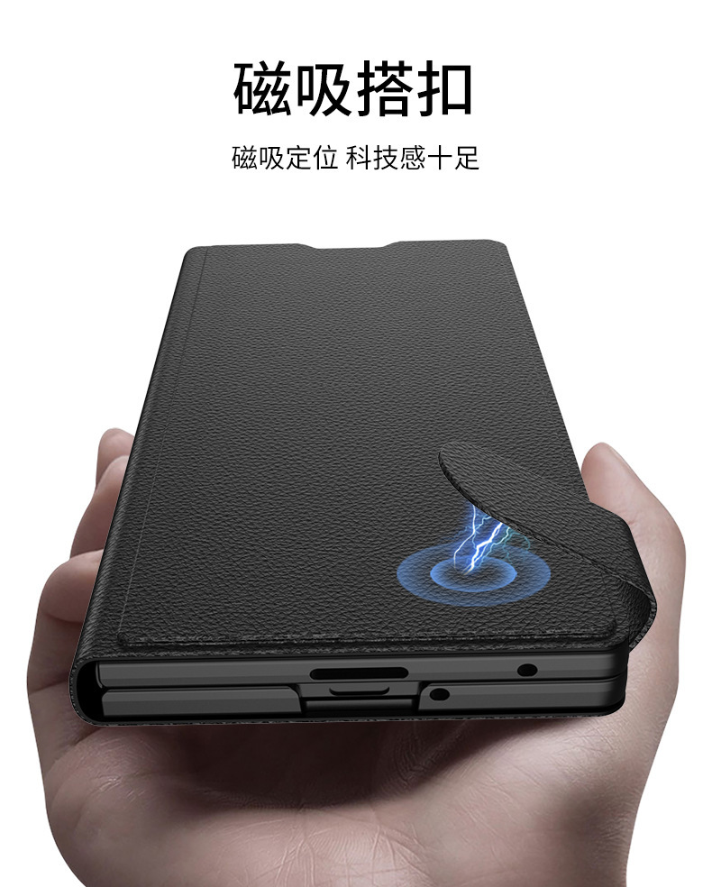 Compatible with Samsung Z Fold8U/7 phone case, wallet, card slot, flip cover, leather case, stand, screen protector, full-coverage protective case