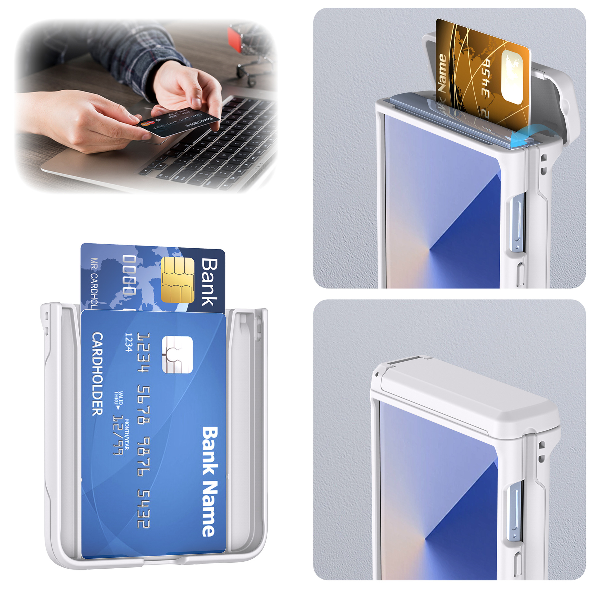 Compatible with Samsung Z Flip8/7 phone case, card slot holder, Flip6/5/4 spring-loaded folding screen protective case