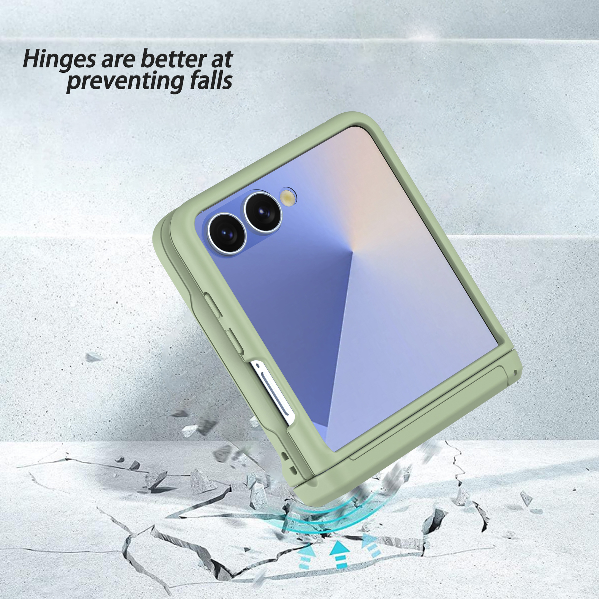Compatible with Samsung Z Flip8/7 phone case, card slot holder, Flip6/5/4 spring-loaded folding screen protective case