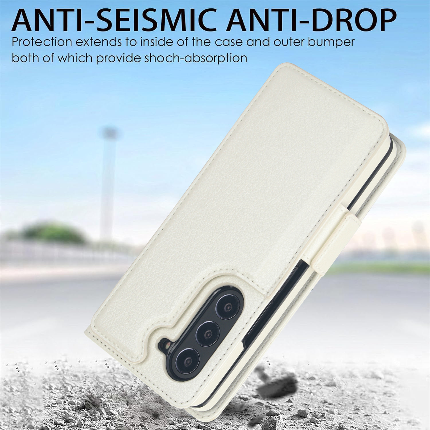 Compatible with Samsung Z Fold7/6/5 phone case, 4/3 SIM card slot, pen slot, multi-functional flip cover, folding stand, protective case
