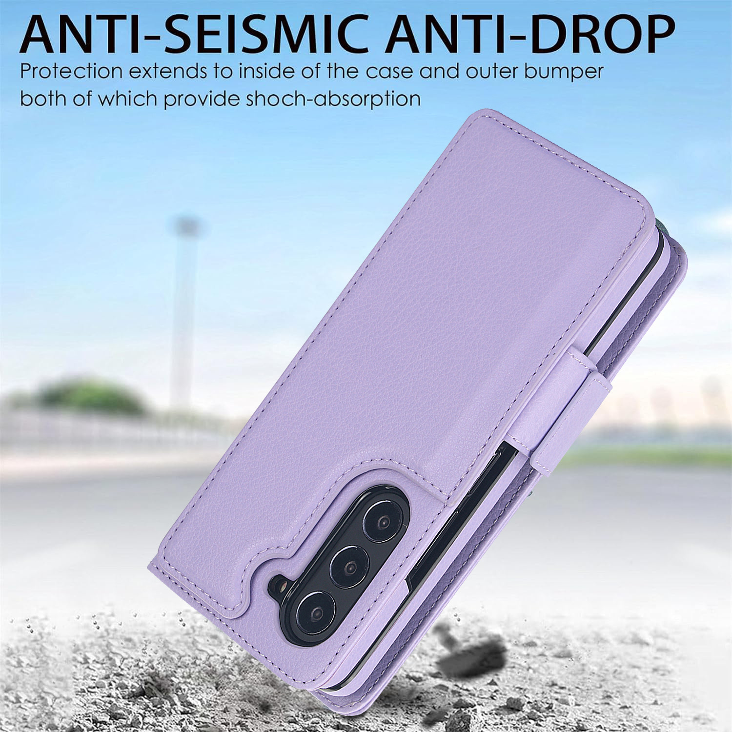 Compatible with Samsung Z Fold7/6/5 phone case, 4/3 SIM card slot, pen slot, multi-functional flip cover, folding stand, protective case
