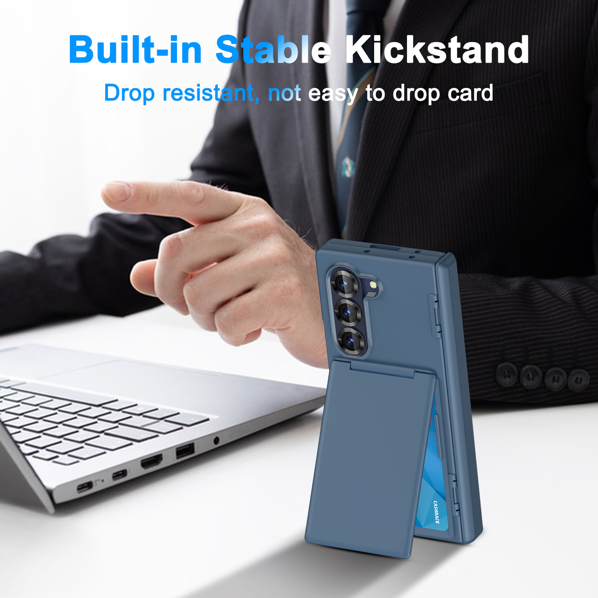 Compatible with Samsung Z Fold7/6 phone case, central axis card holder, solid color frosted transparent protective case, Amazon.