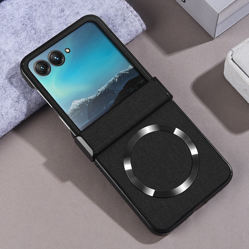 Compatible with Motorola Razr 60 phone case, Moto 50/40 Ultra fabric textured hinge magnetic folding protective case