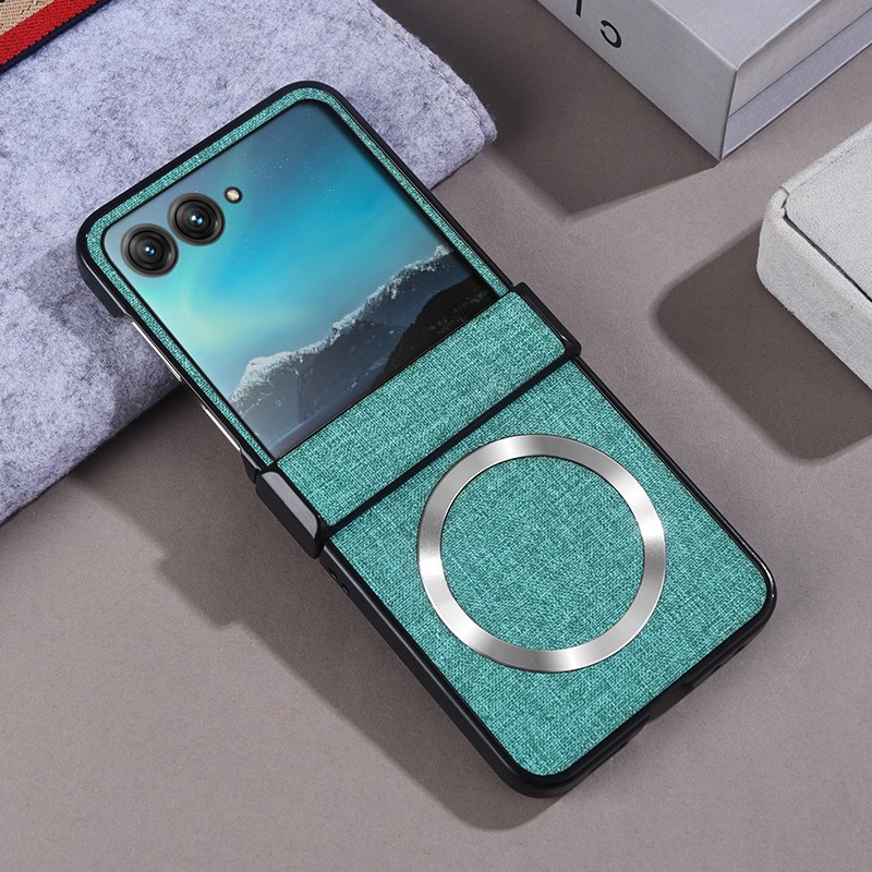 Compatible with Motorola Razr 60 phone case, Moto 50/40 Ultra fabric textured hinge magnetic folding protective case