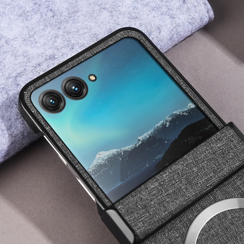 Compatible with Motorola Razr 60 phone case, Moto 50/40 Ultra fabric textured hinge magnetic folding protective case