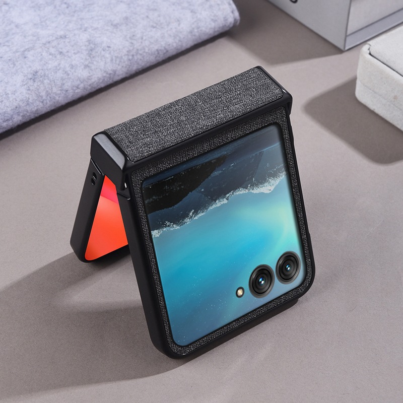 Compatible with Motorola Razr 60 phone case, Moto 50/40 Ultra fabric textured hinge magnetic folding protective case