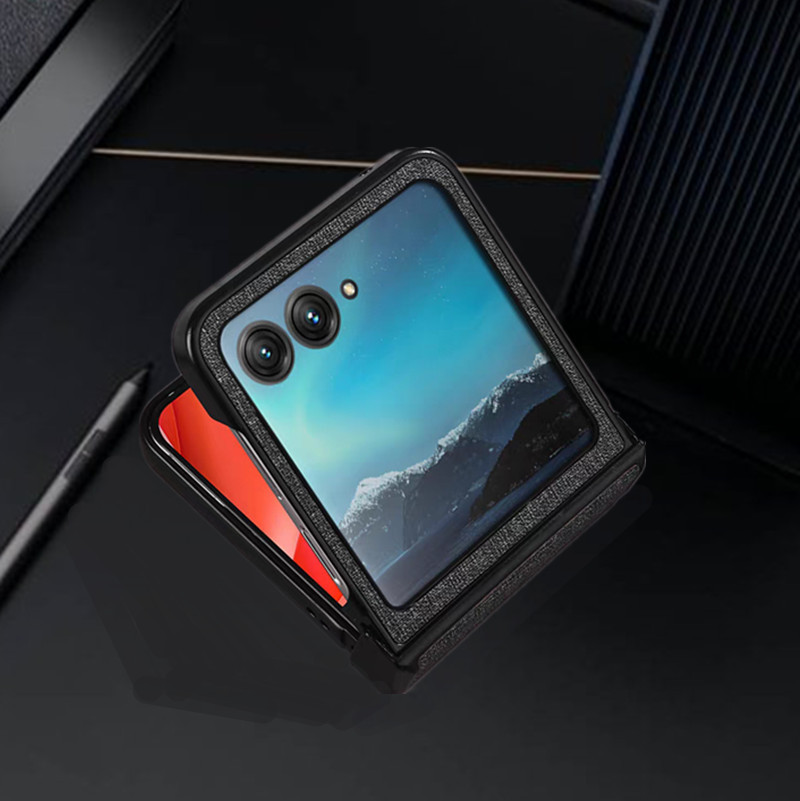 Compatible with Motorola Razr 60 phone case, Moto 50/40 Ultra fabric textured hinge magnetic folding protective case