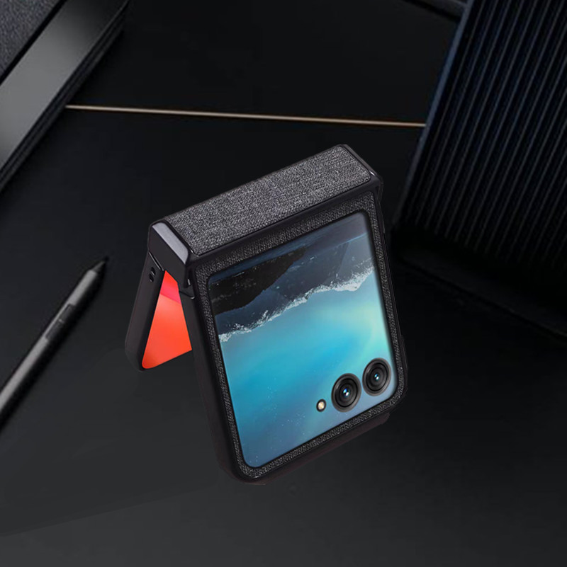 Compatible with Motorola Razr 60 phone case, Moto 50/40 Ultra fabric textured hinge magnetic folding protective case
