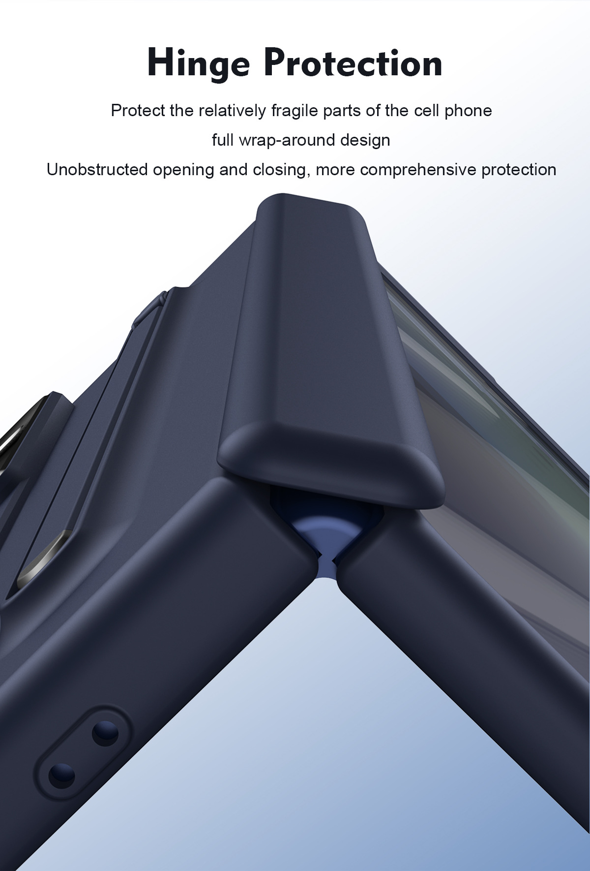 TriFold case with pen, stand, screen protector, and hinge for Samsung Z Fold 8/7/6 phones, providing full coverage protection.