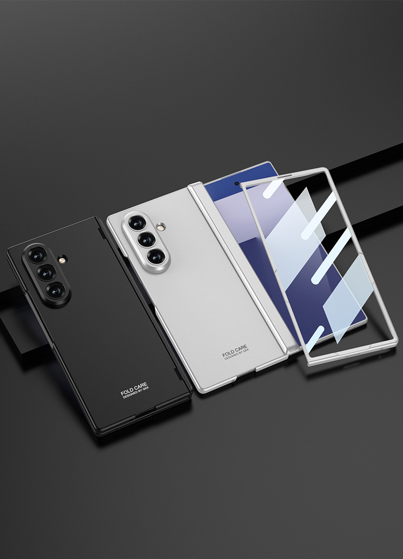 Compatible with Samsung Z Fold8/7 phone case, magnetic hinge, all-in-one case and screen protector, ultra-thin foldable screen protector.