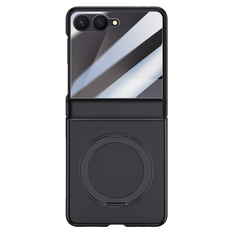 Compatible with Samsung Z Flip 8/7 phone case, magnetic 360° rotating stand, case film, hinge, full-coverage protective case, cross-border e-commerce.