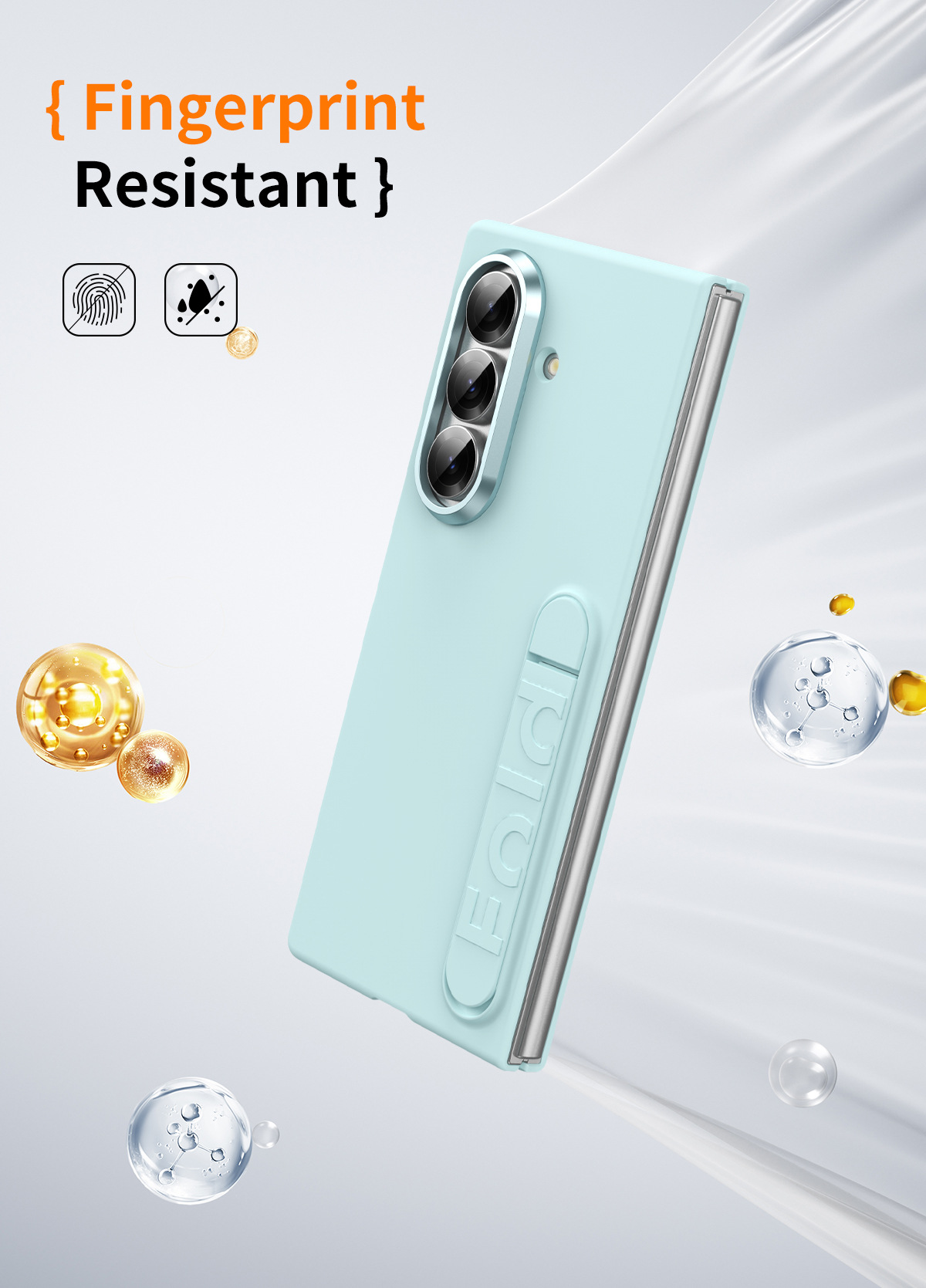 Compatible with Samsung Z Fold8/7/6 phone case, 5/4/3 screen protector, all-in-one stand, official folding protective case.
