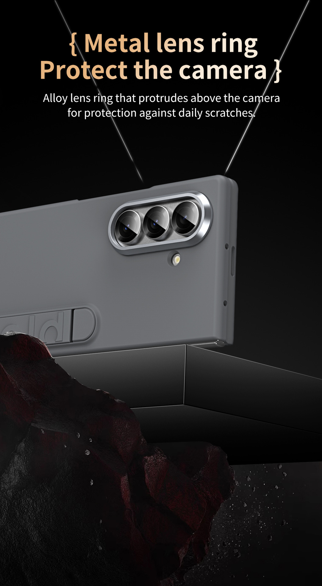 Compatible with Samsung Z Fold8/7/6 phone case, 5/4/3 screen protector, all-in-one stand, official folding protective case.