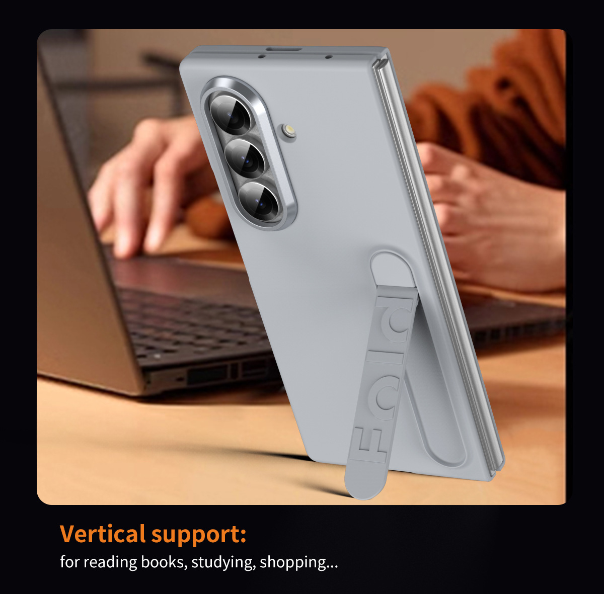 Compatible with Samsung Z Fold8/7/6 phone case, 5/4/3 screen protector, all-in-one stand, official folding protective case.