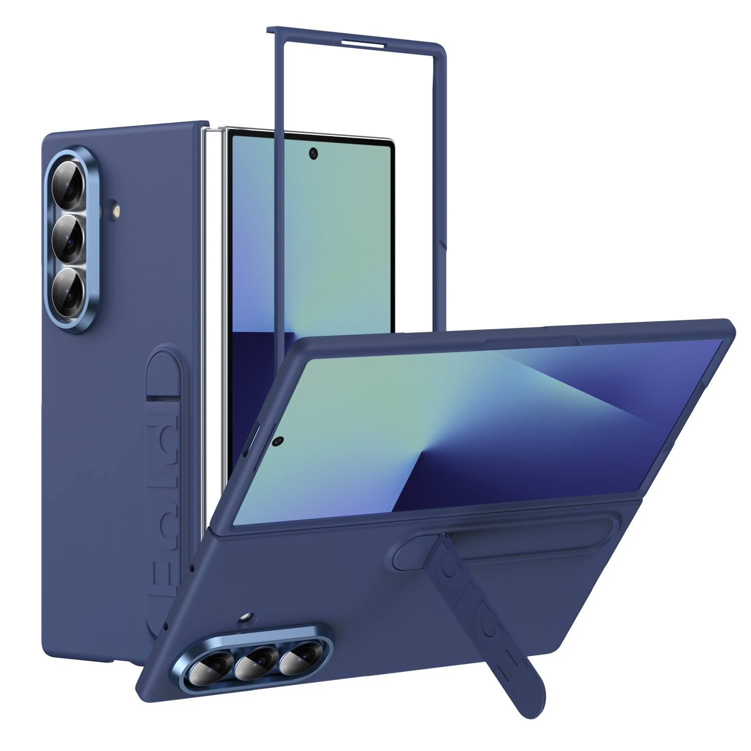 Compatible with Samsung Z Fold8/7/6 phone case, 5/4/3 screen protector, all-in-one stand, official folding protective case.