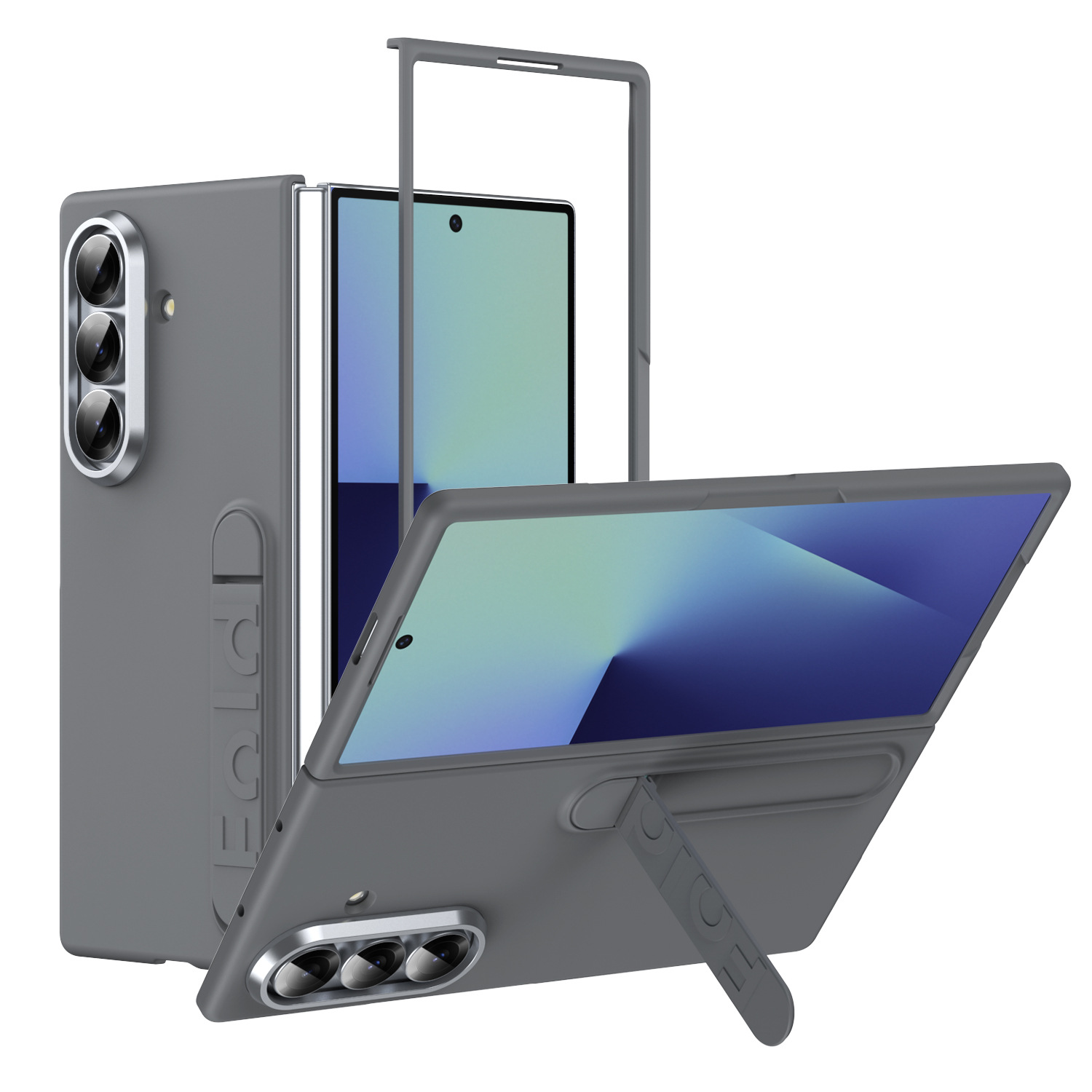 Compatible with Samsung Z Fold8/7/6 phone case, 5/4/3 screen protector, all-in-one stand, official folding protective case.