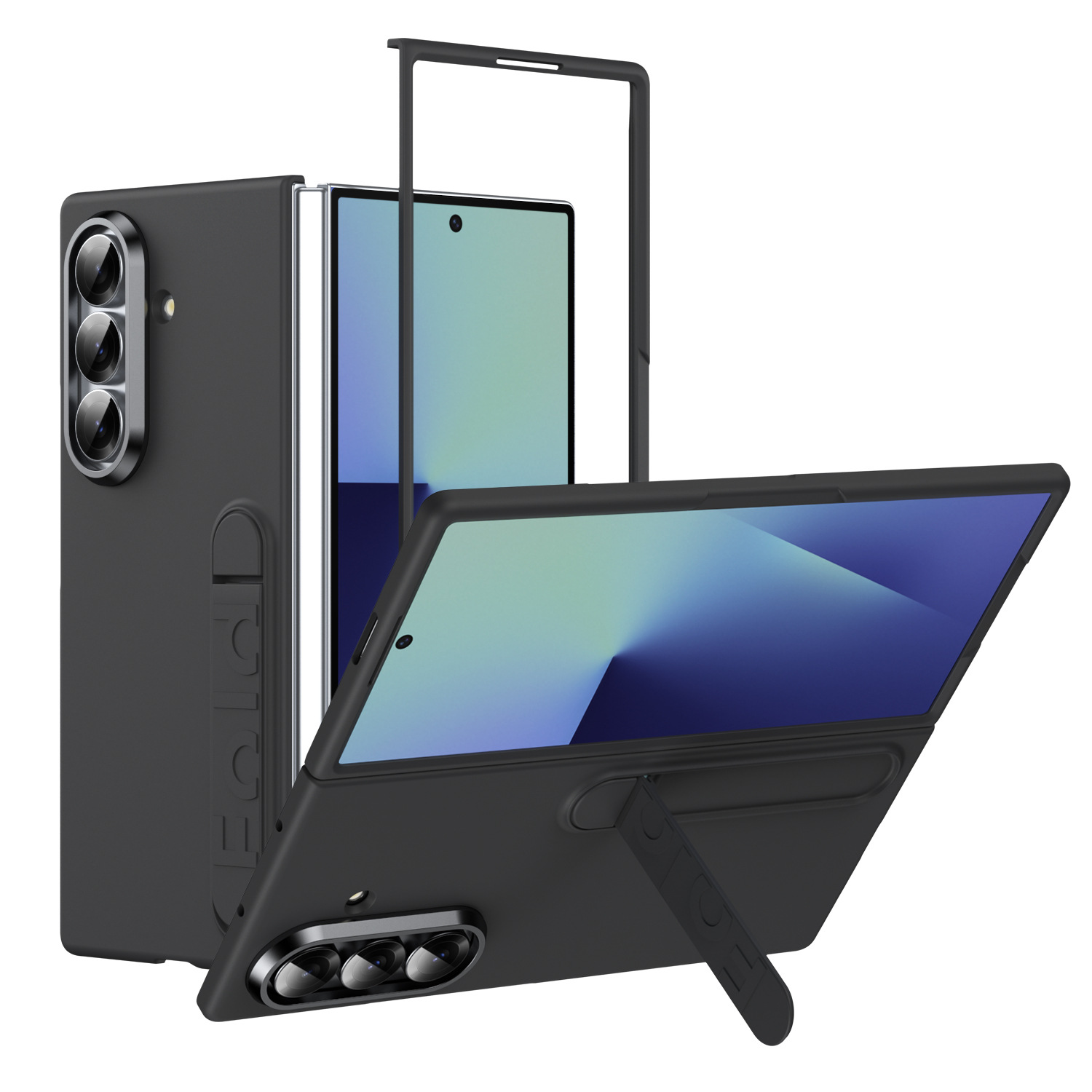 Compatible with Samsung Z Fold8/7/6 phone case, 5/4/3 screen protector, all-in-one stand, official folding protective case.