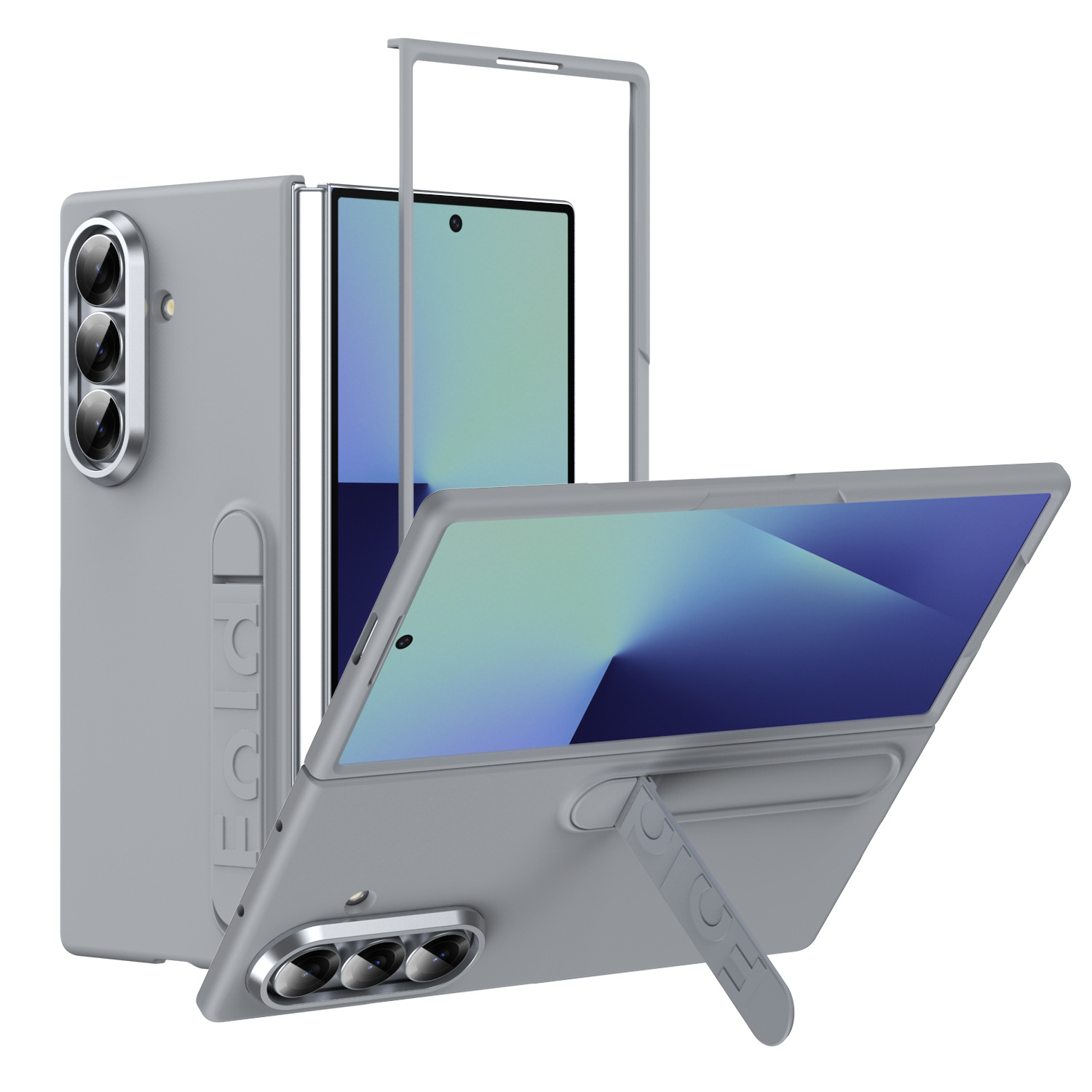 Compatible with Samsung Z Fold8/7/6 phone case, 5/4/3 screen protector, all-in-one stand, official folding protective case.