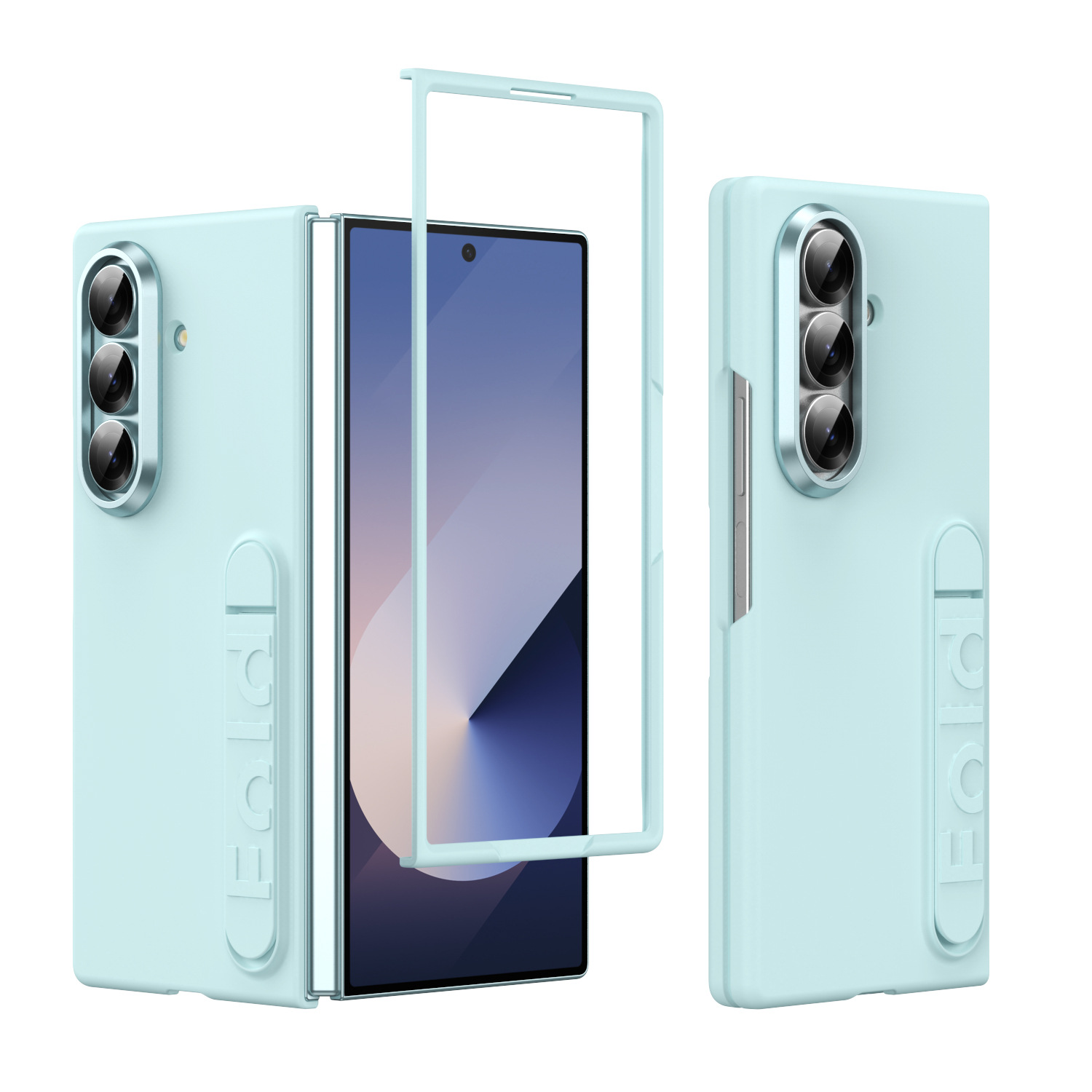 Compatible with Samsung Z Fold8/7/6 phone case, 5/4/3 screen protector, all-in-one stand, official folding protective case.