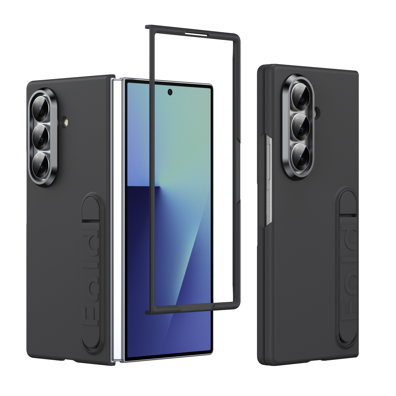 Compatible with Samsung Z Fold8/7/6 phone case, 5/4/3 screen protector, all-in-one stand, official folding protective case.
