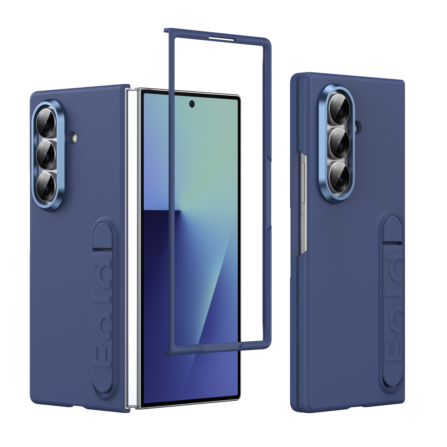 Compatible with Samsung Z Fold8/7/6 phone case, 5/4/3 screen protector, all-in-one stand, official folding protective case.