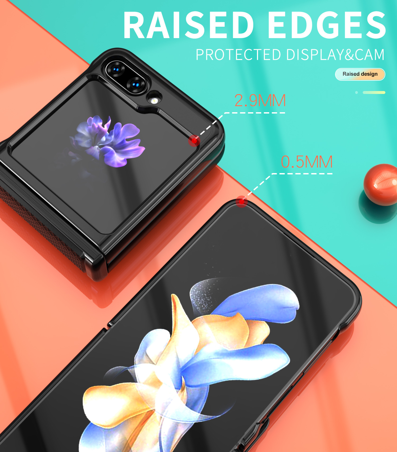 Compatible with Samsung ZFlip 8/7 phone case, 6/5 flip, 360° ring holder, hinge, drop-proof folding screen protective case