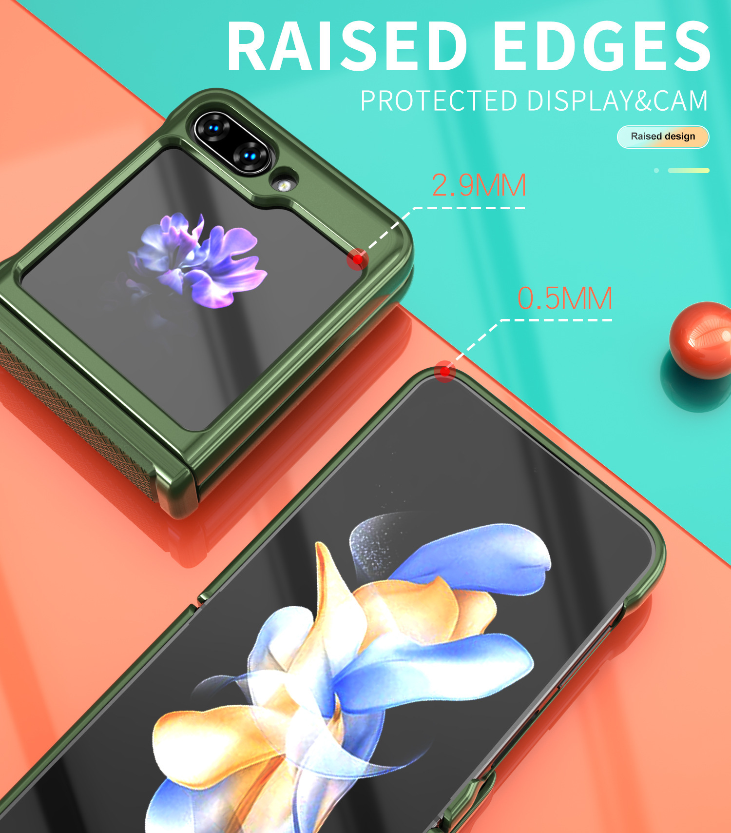 Compatible with Samsung ZFlip 8/7 phone case, 6/5 flip, 360° ring holder, hinge, drop-proof folding screen protective case