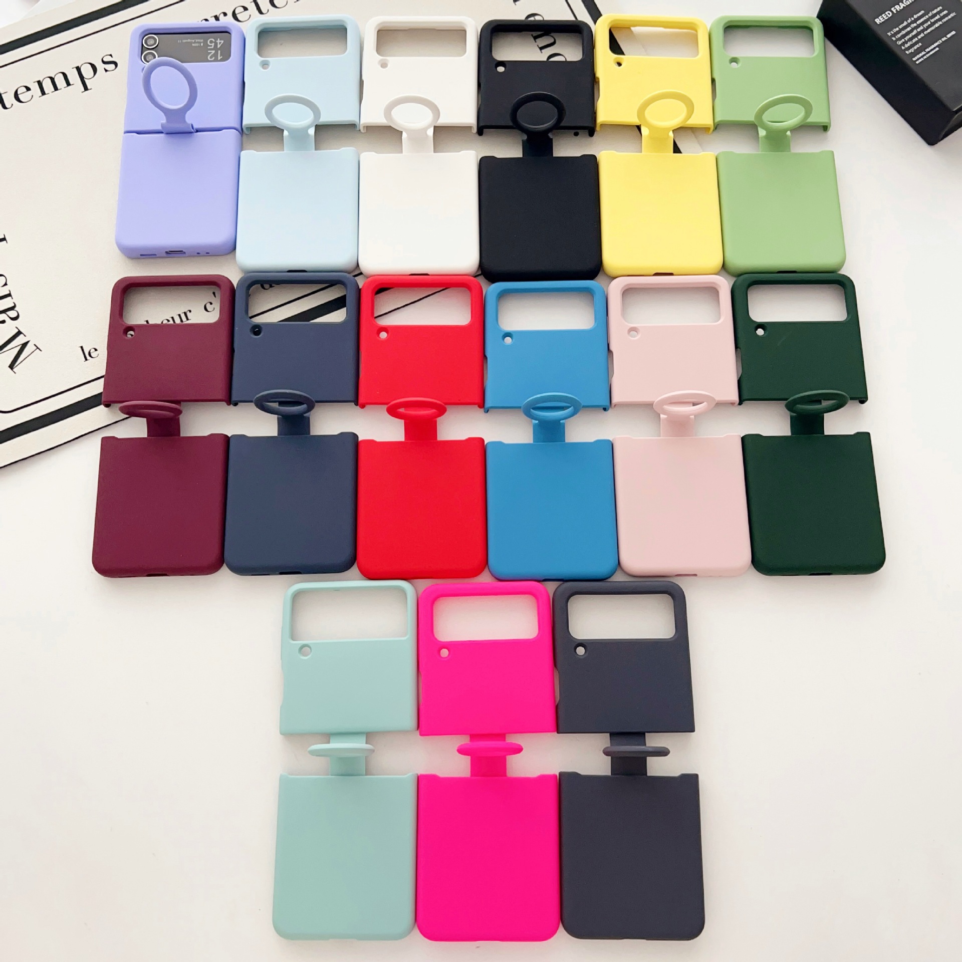Compatible with Samsung Z Flip7 phone case, Flip6/5 liquid silicone soft case, solid color, ultra-thin skin-feel protective case.