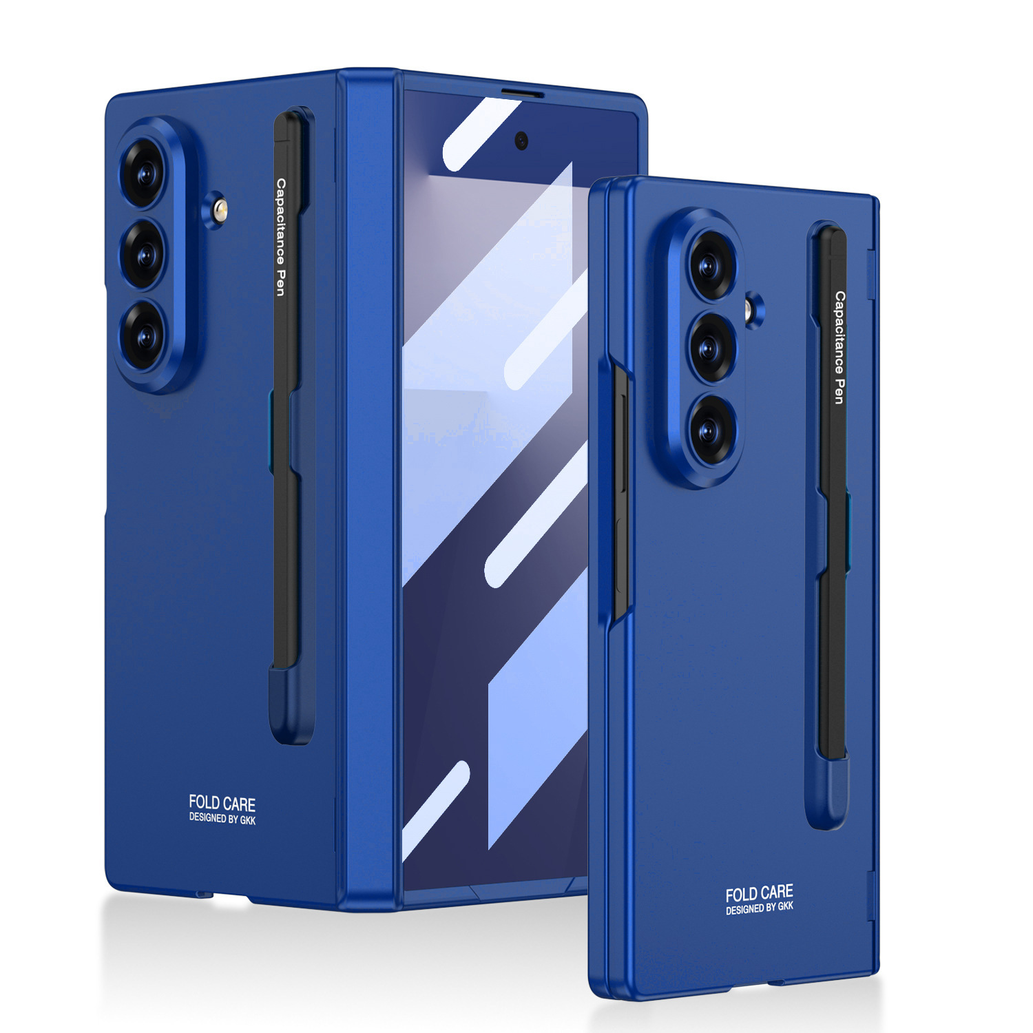 Compatible Samsung Z Fold7 phone case with magnetic hinge, pen slot, pen cover, full-coverage drop protection.