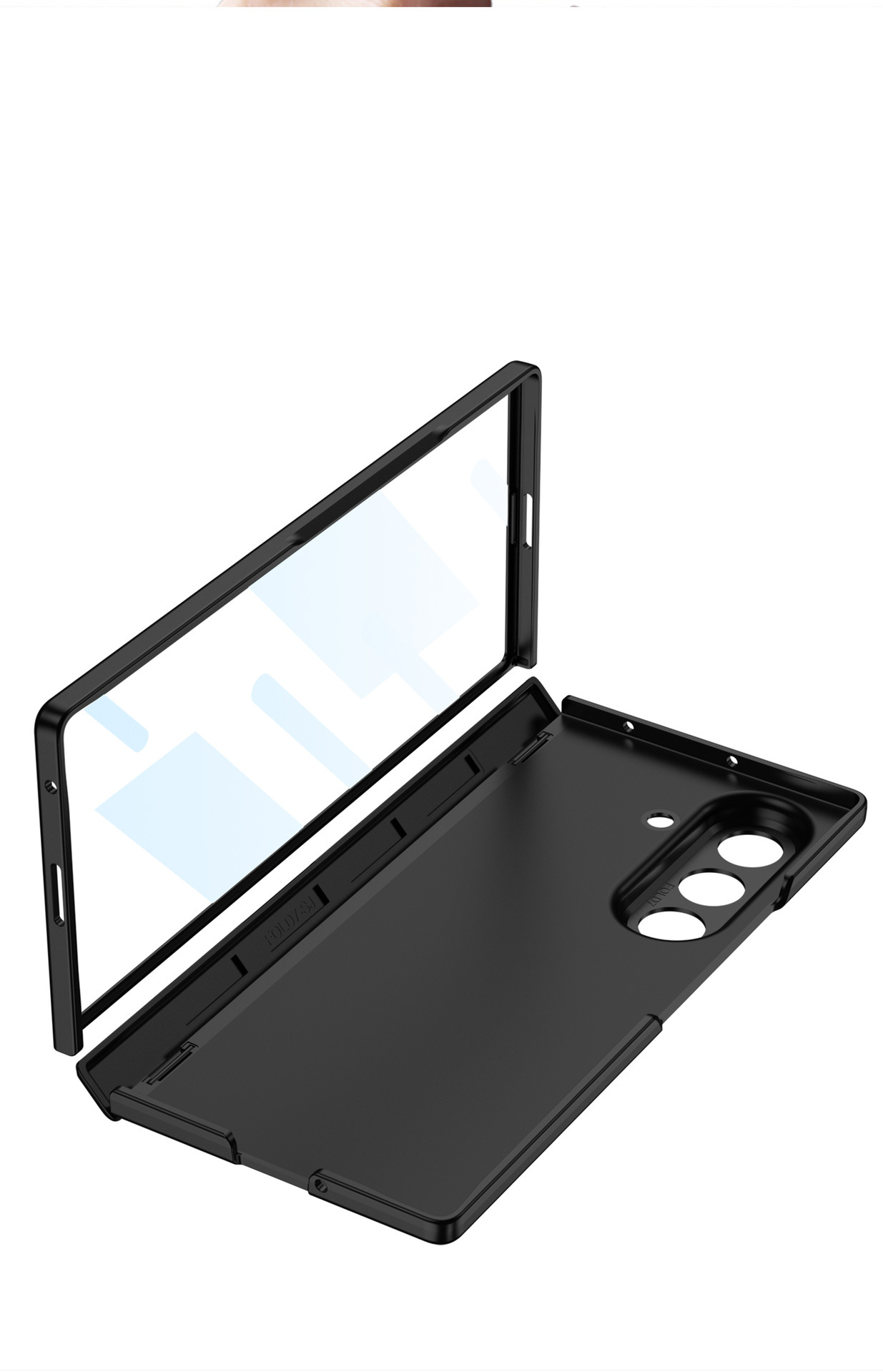 Compatible Samsung Z Fold7 phone case with magnetic hinge, pen slot, pen cover, full-coverage drop protection.