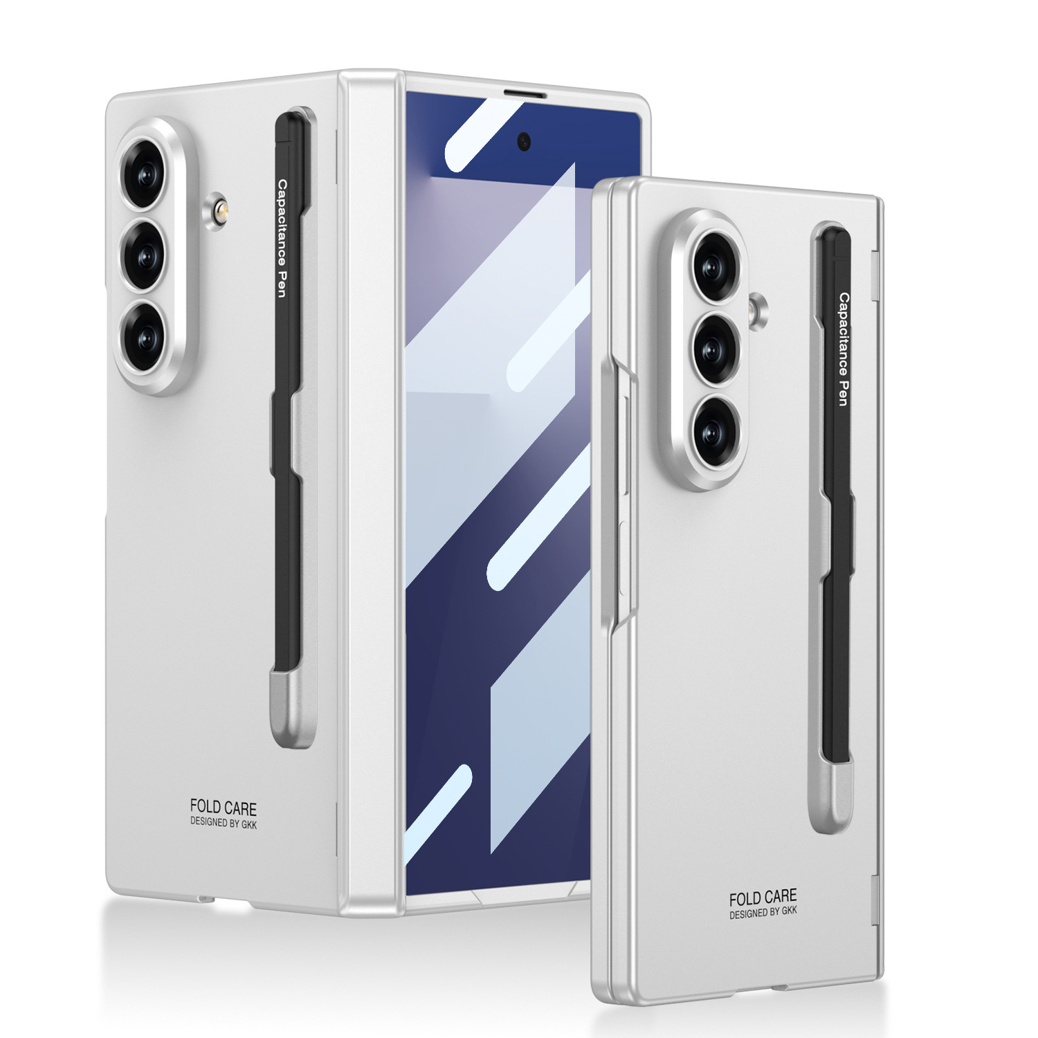 Compatible Samsung Z Fold7 phone case with magnetic hinge, pen slot, pen cover, full-coverage drop protection.