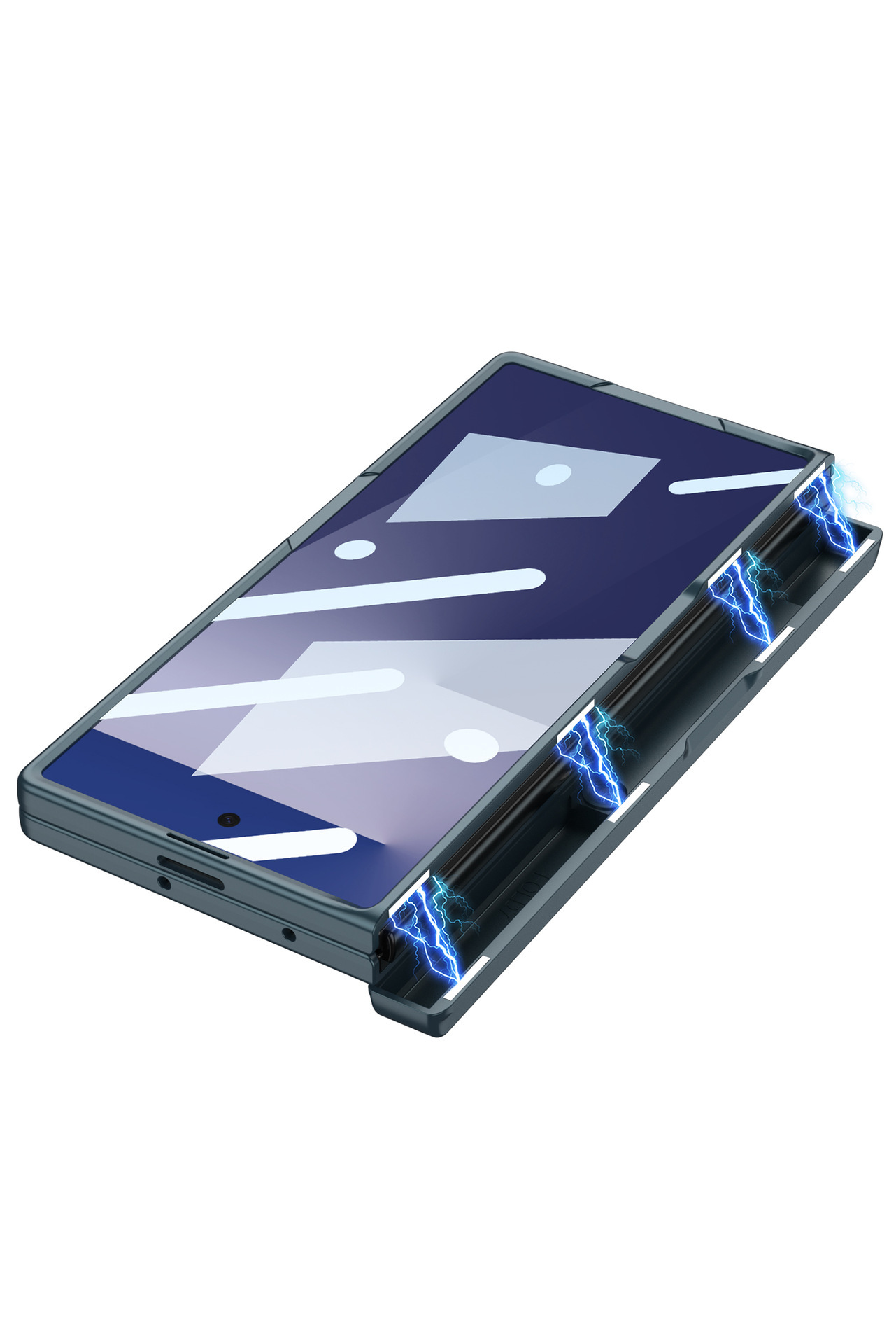 Samsung Z Fold7 phone case with wrist strap, hinge, side stand, full-coverage anti-drop protective case, cross-border e-commerce.
