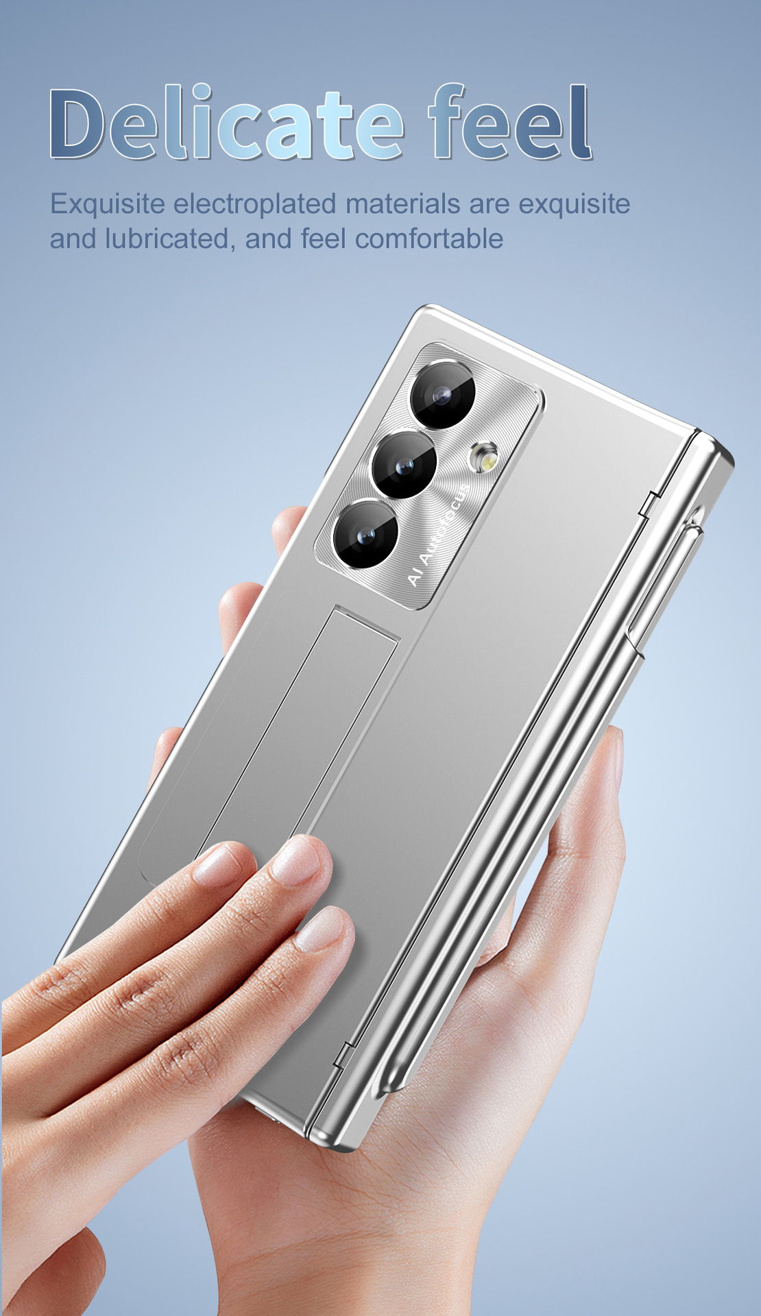 Compatible with Samsung Z Fold8/7/6 phone case, magnetic hinge, pen slot, pen cover, 5/4 full-coverage protective case.