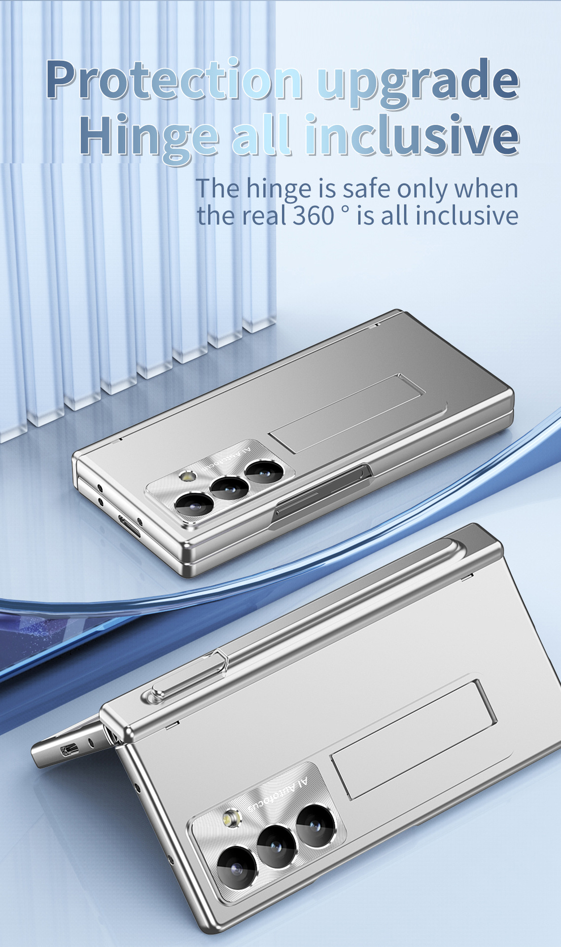 Compatible with Samsung Z Fold8/7/6 phone case, magnetic hinge, pen slot, pen cover, 5/4 full-coverage protective case.
